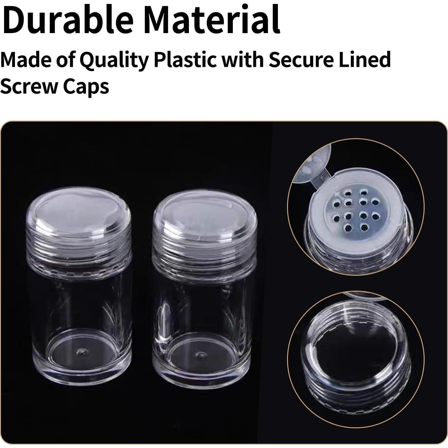 3 Botellas de Polvo ZGGAZCA 10 ml Viaje Plástico Transparente