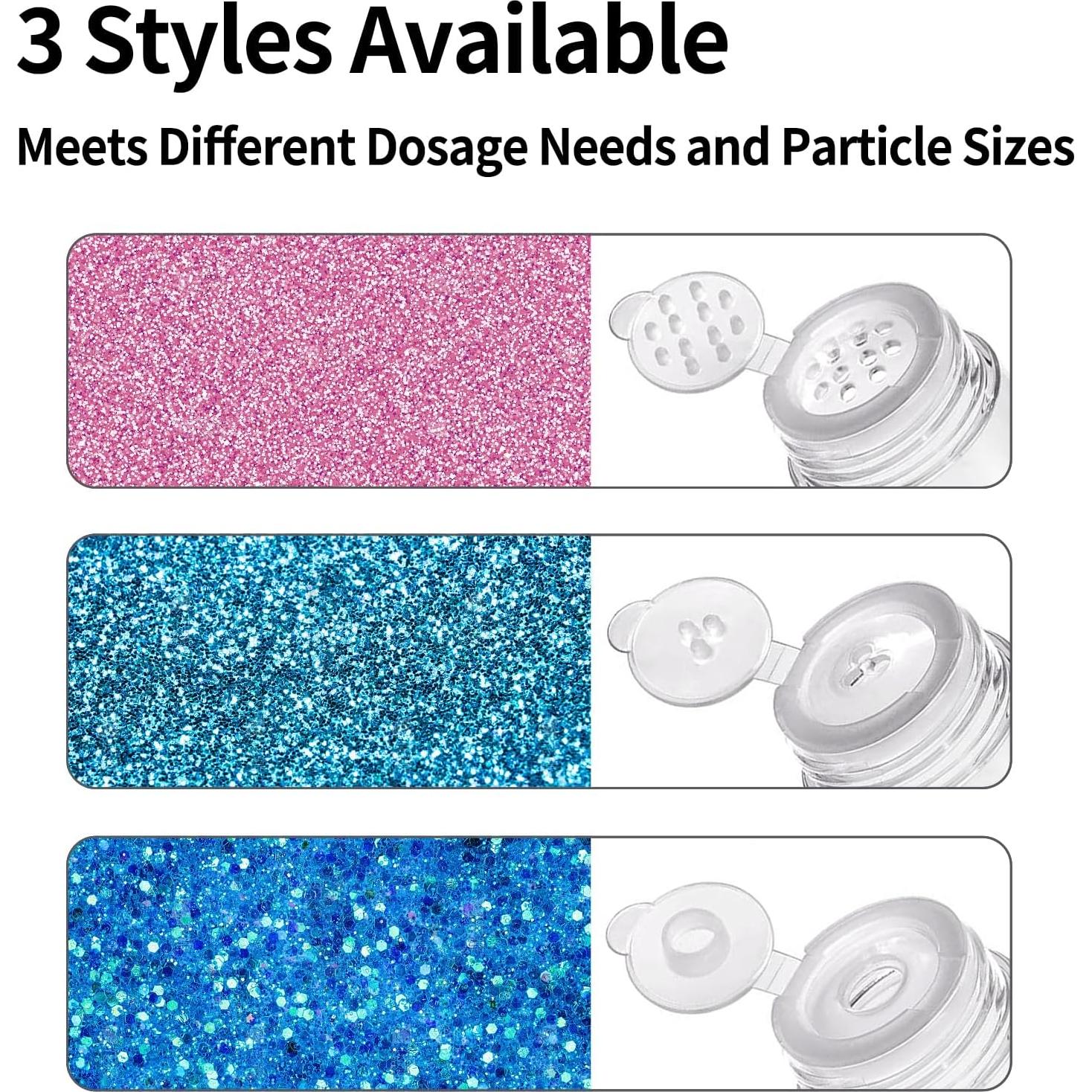 3 Botellas de Polvo ZGGAZCA 10 ml Viaje Plástico Transparente