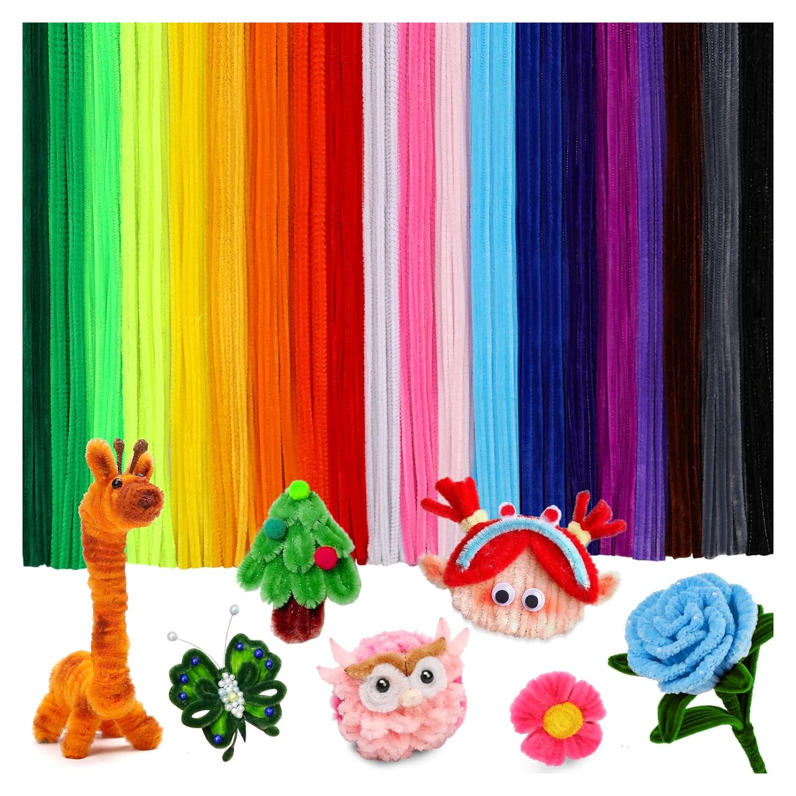 200 Limpiapipas Chenille Multicolores ZXIIXZ para Manualidades
