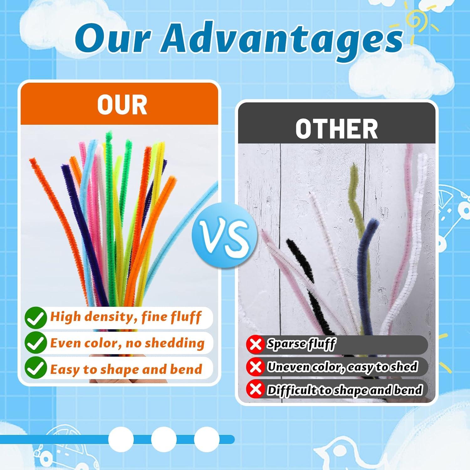 200 Limpiapipas Chenille Multicolores ZXIIXZ para Manualidades