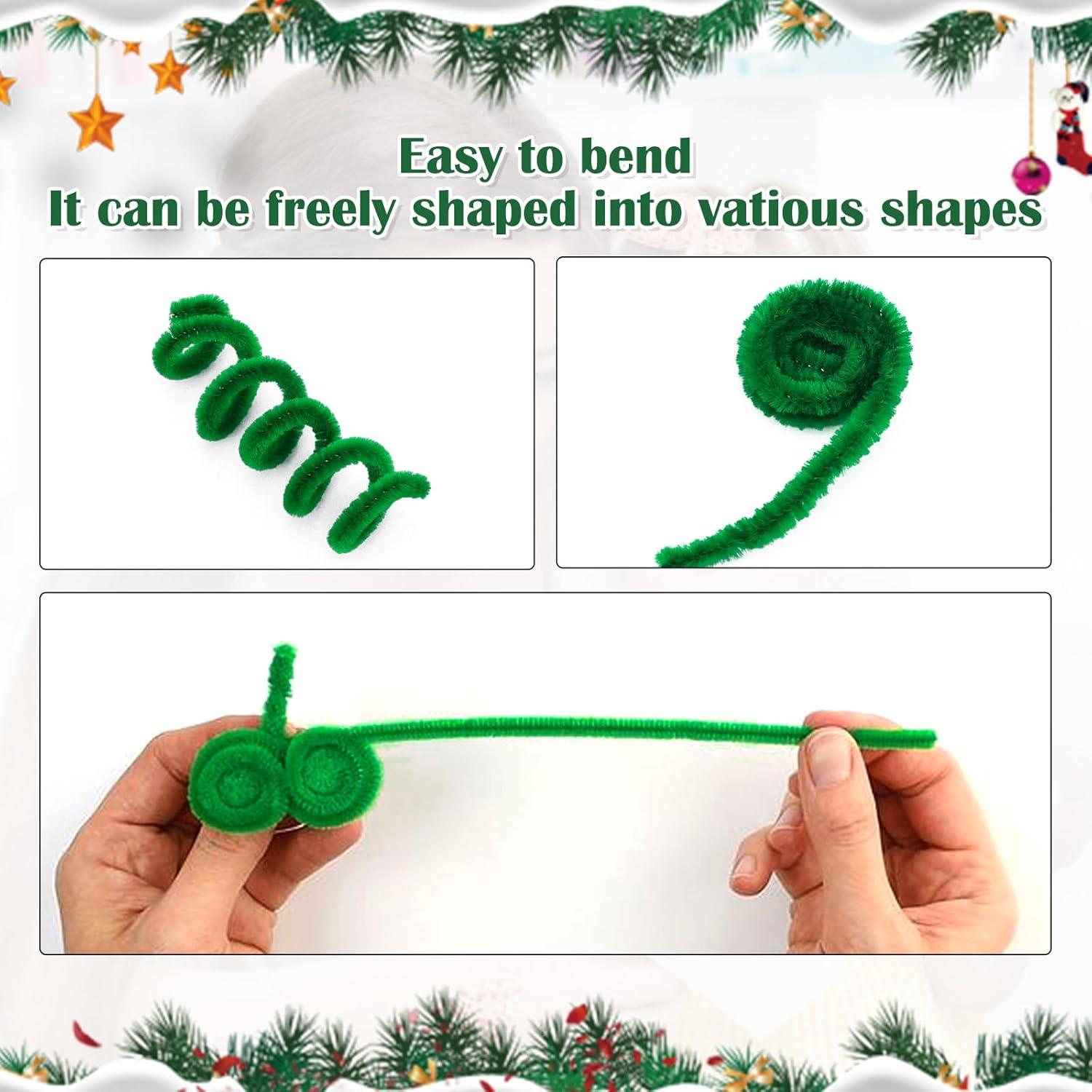 Limpiapipas Navidad 200Pcs jijAcraft 30.48cm Verde Rojo