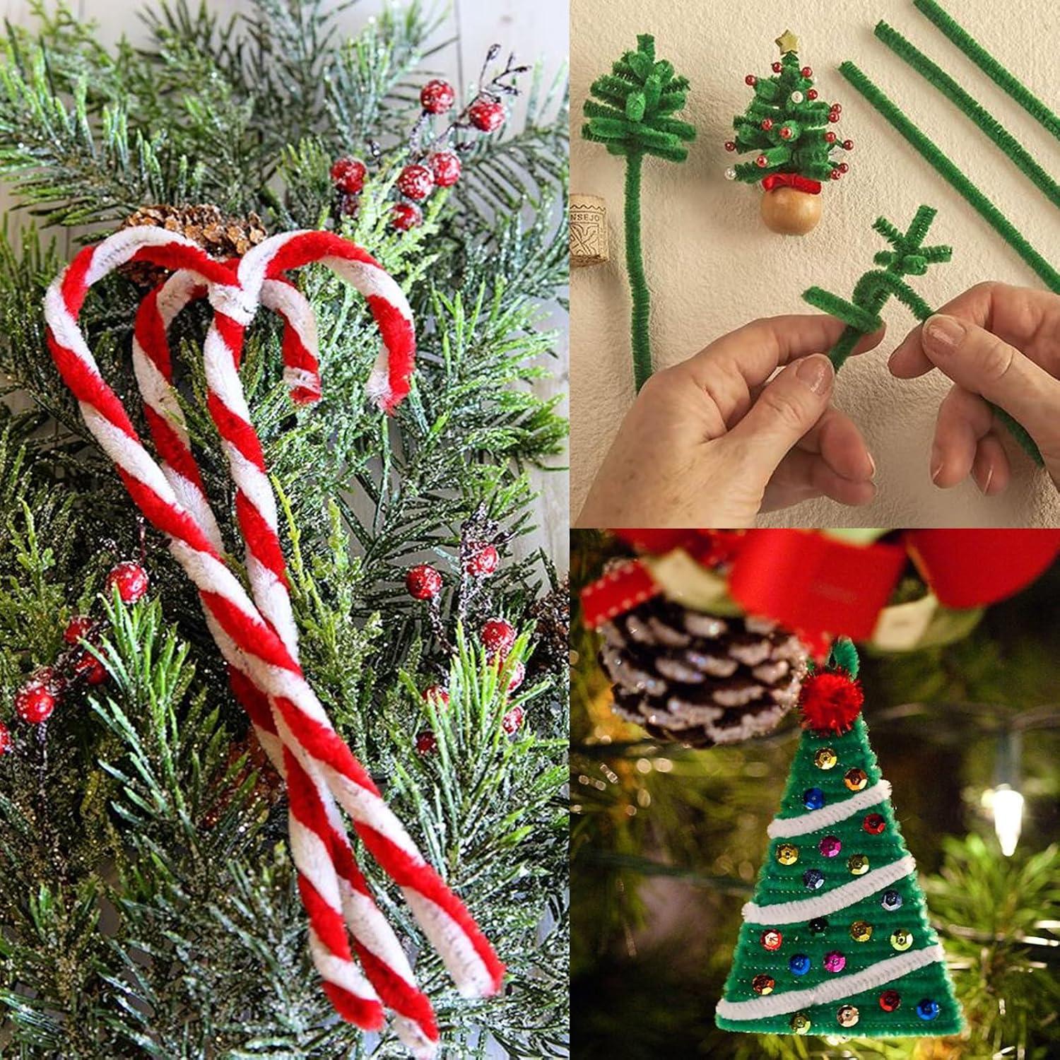 Limpiapipas Navidad 200Pcs jijAcraft 30.48cm Verde Rojo