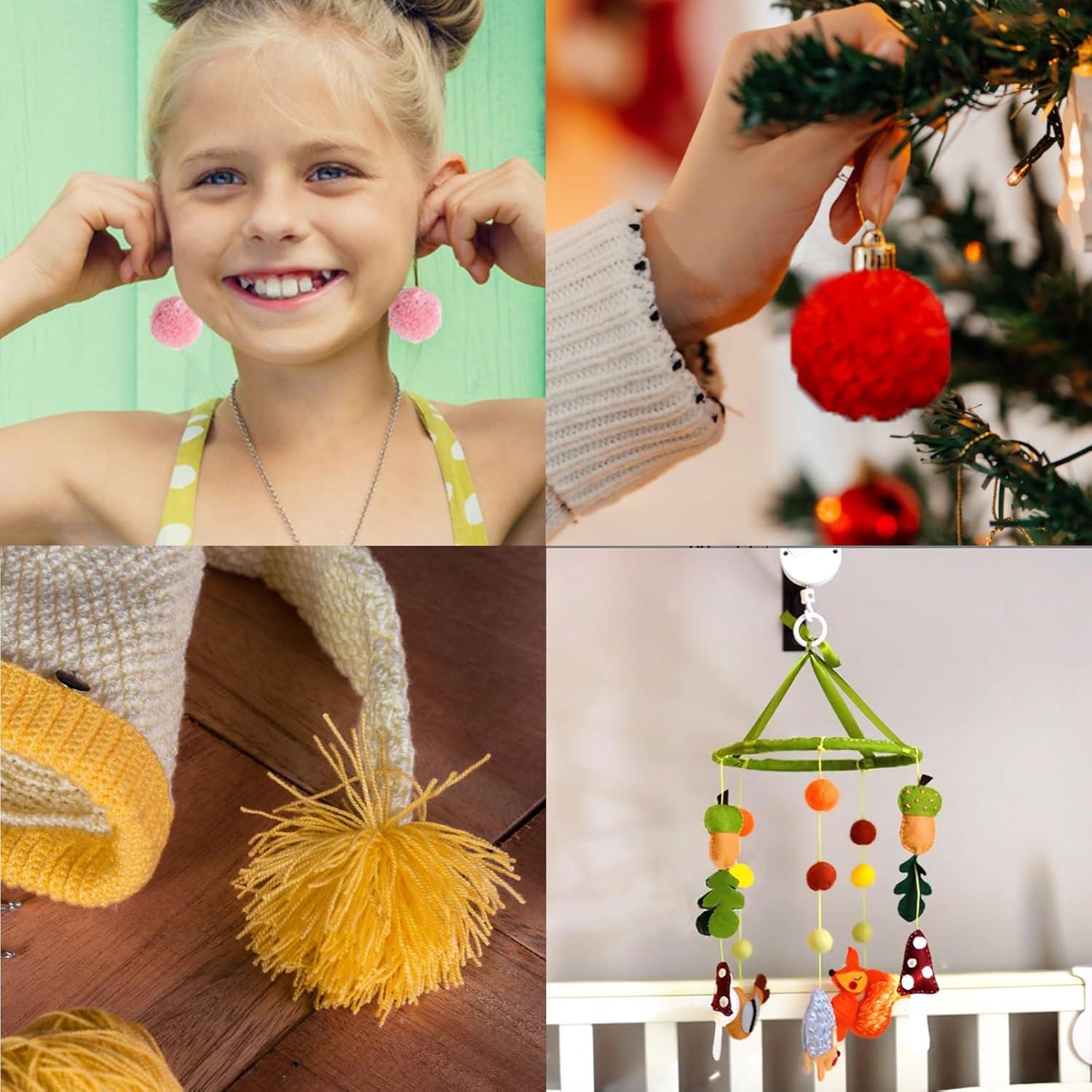 Juego de Herramientas para Pompoms CHELIZIYA 4 Tamaños con Tijeras