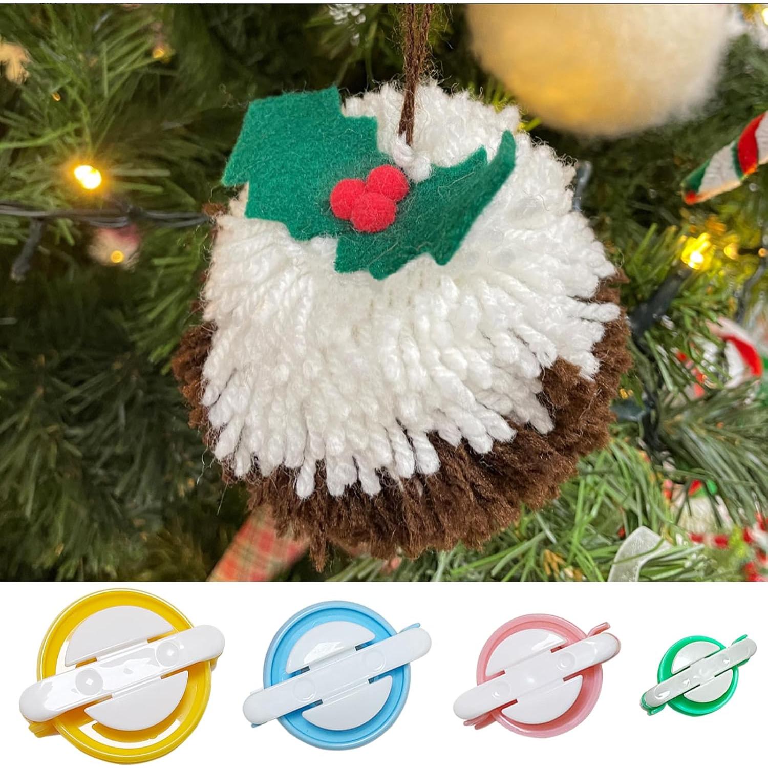 Juego de Herramientas para Pompoms CHELIZIYA 4 Tamaños con Tijeras