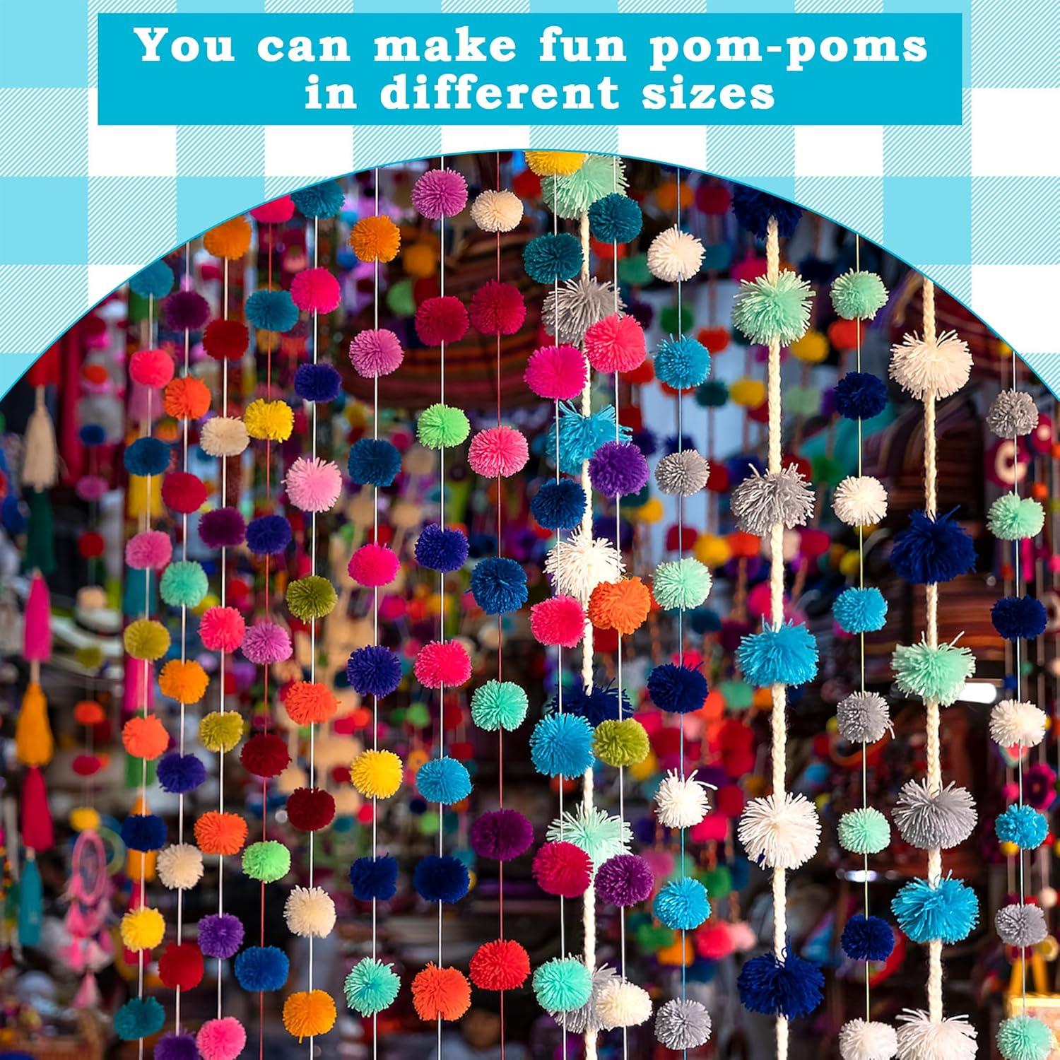 Set de Herramientas para Hacer Pompones Zhaoyao 4 Tamaños con Tijeras