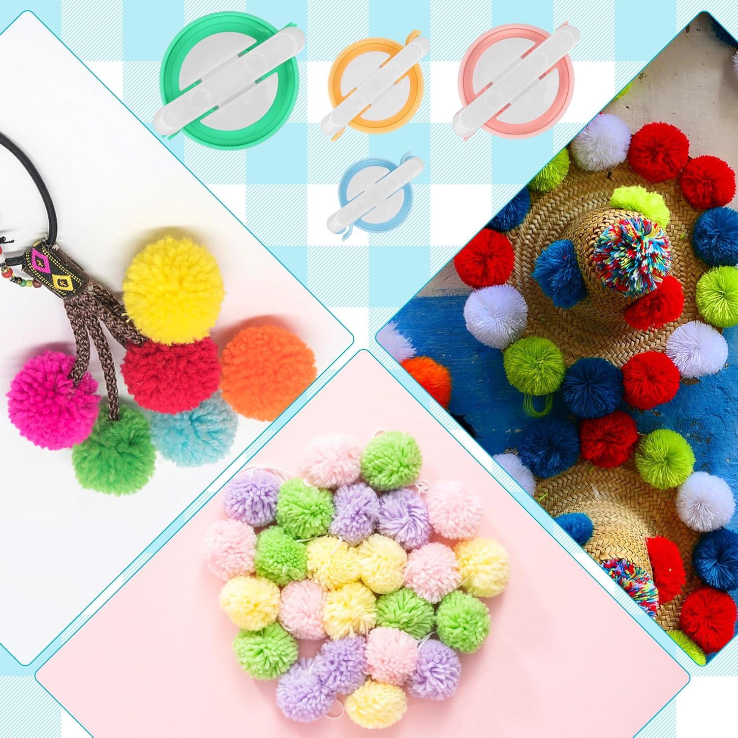 Set de Herramientas para Hacer Pompones Zhaoyao 4 Tamaños con Tijeras