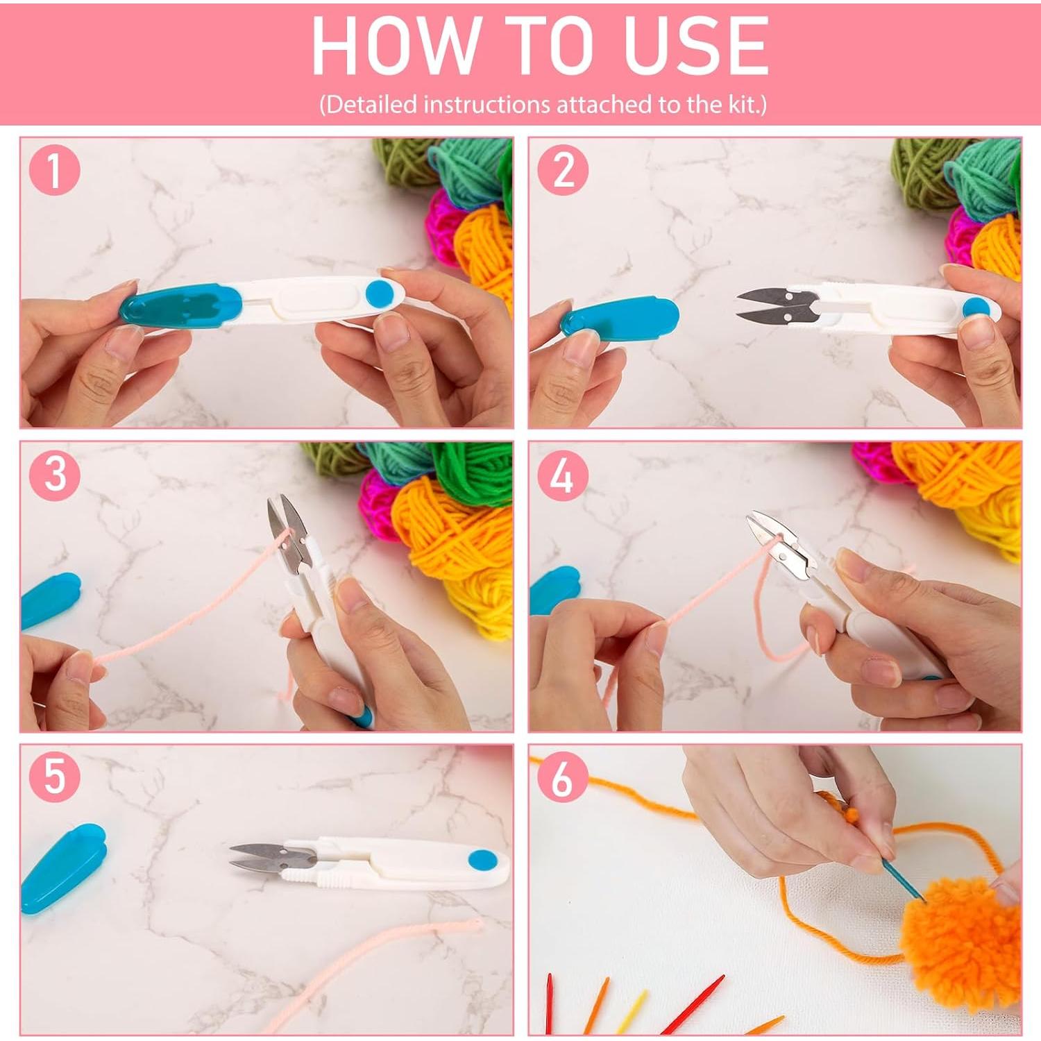 Kit de Hacedores de Pom Pom VGOODALL 20PCS Multicolor