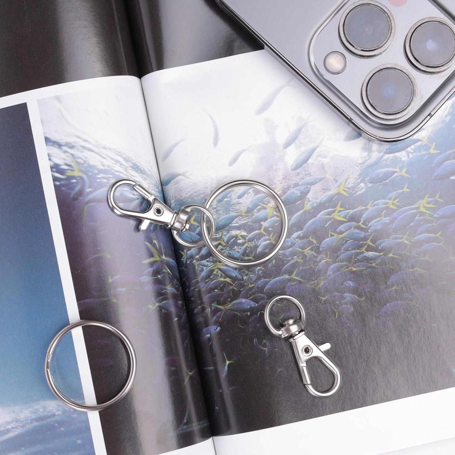 Ganchos de Snap Giratorios ZoloAJay 50 Piezas Metal Plateado