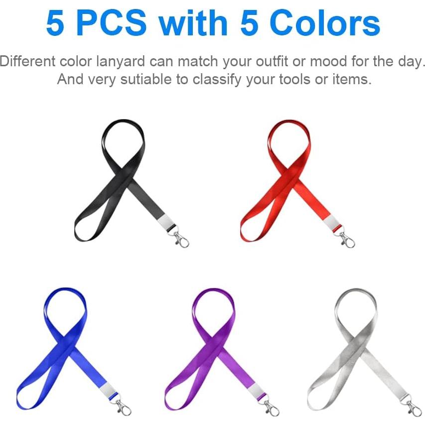 Cintas para Insignias Mcyye 5 PCS Nylon 48 cm con Clip Giratorio