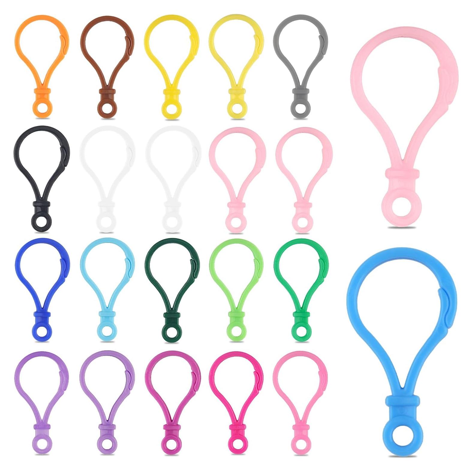 22 Clips de Llaveros Multicolor Fampery Ganchos de Garra 4.8x2.5cm