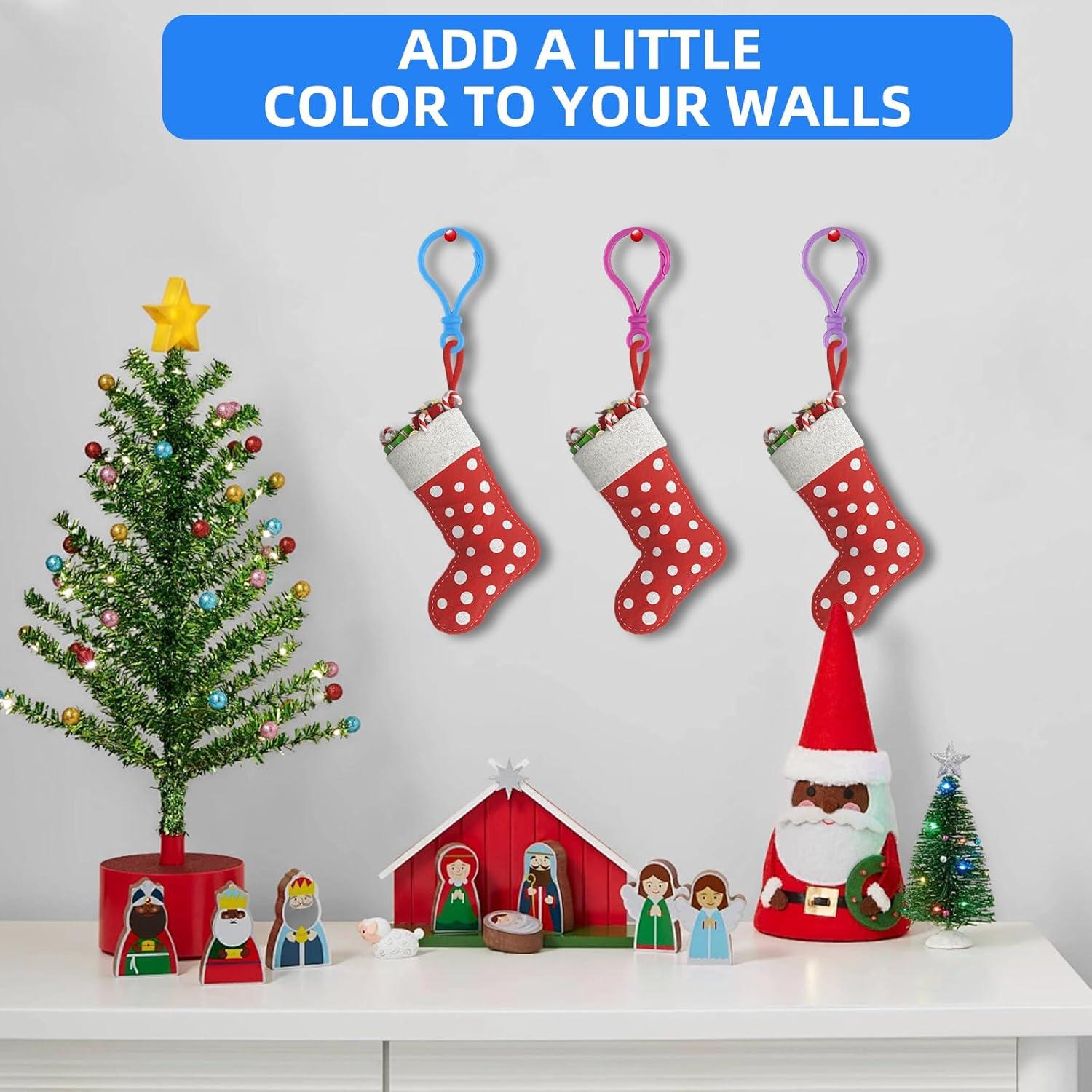 22 Clips de Llaveros Multicolor Fampery Ganchos de Garra 4.8x2.5cm