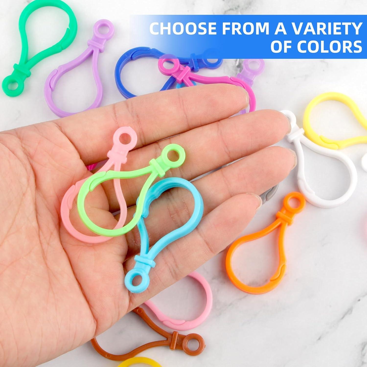 22 Clips de Llaveros Multicolor Fampery Ganchos de Garra 4.8x2.5cm