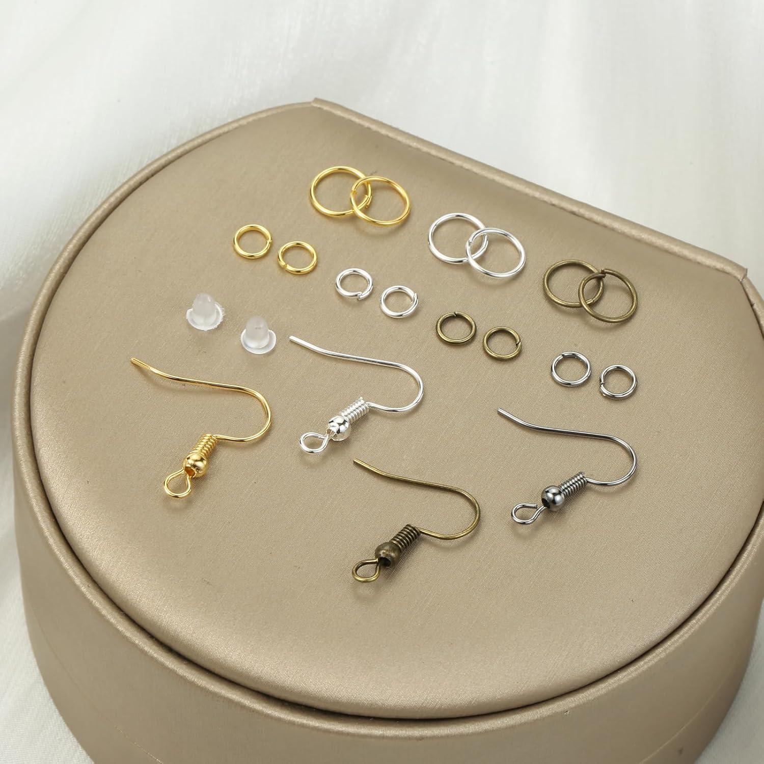 Kit de Ganchos de Aretes Nkwuire 890 Piezas Hipoalergénicos