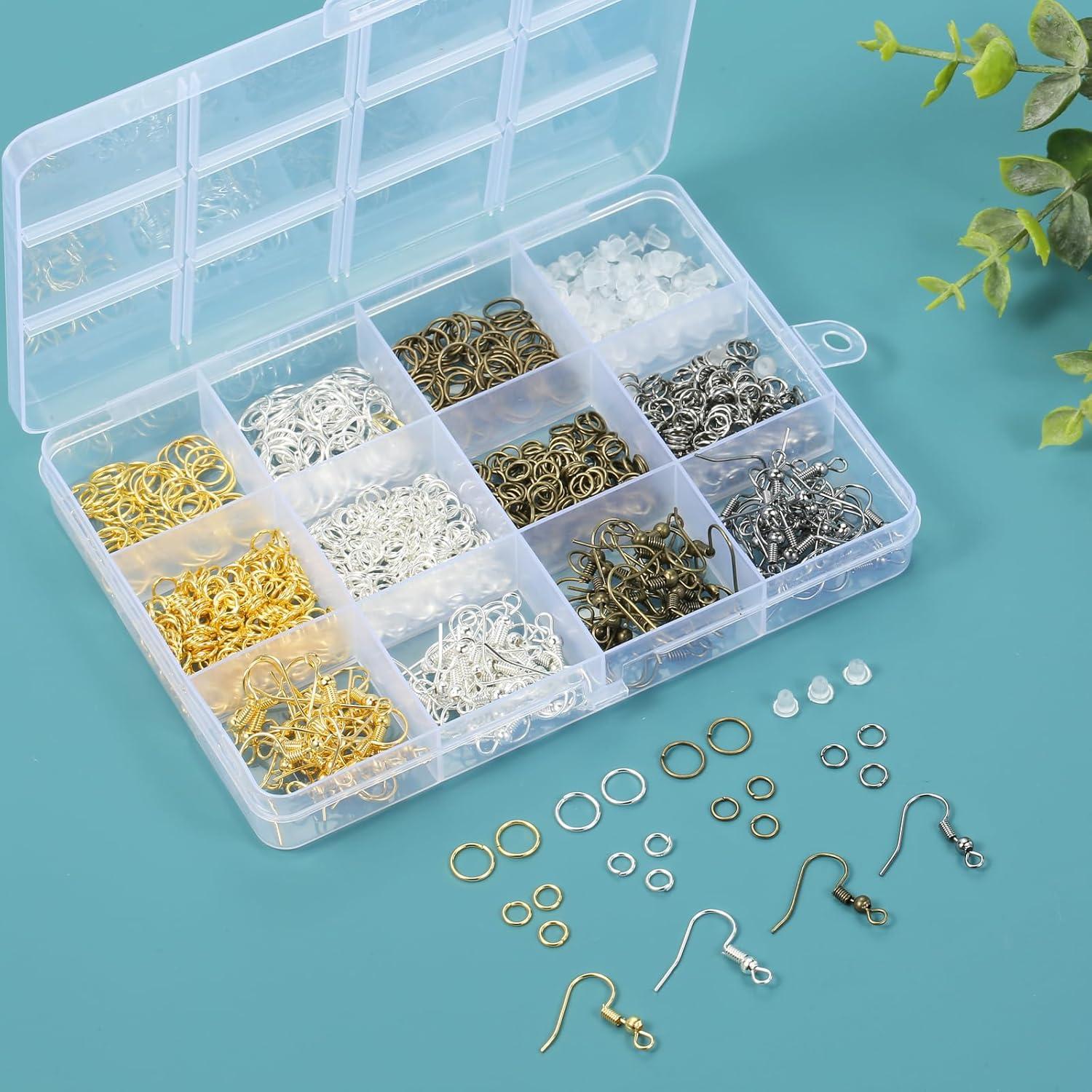 Kit de Ganchos de Aretes Nkwuire 890 Piezas Hipoalergénicos