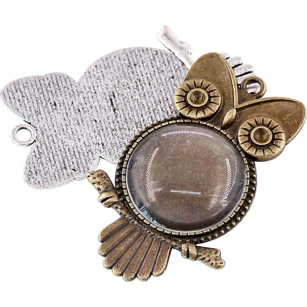 Set 48 Piezas Bandejas Bezel Glarks Antiguo Bronce y Plata