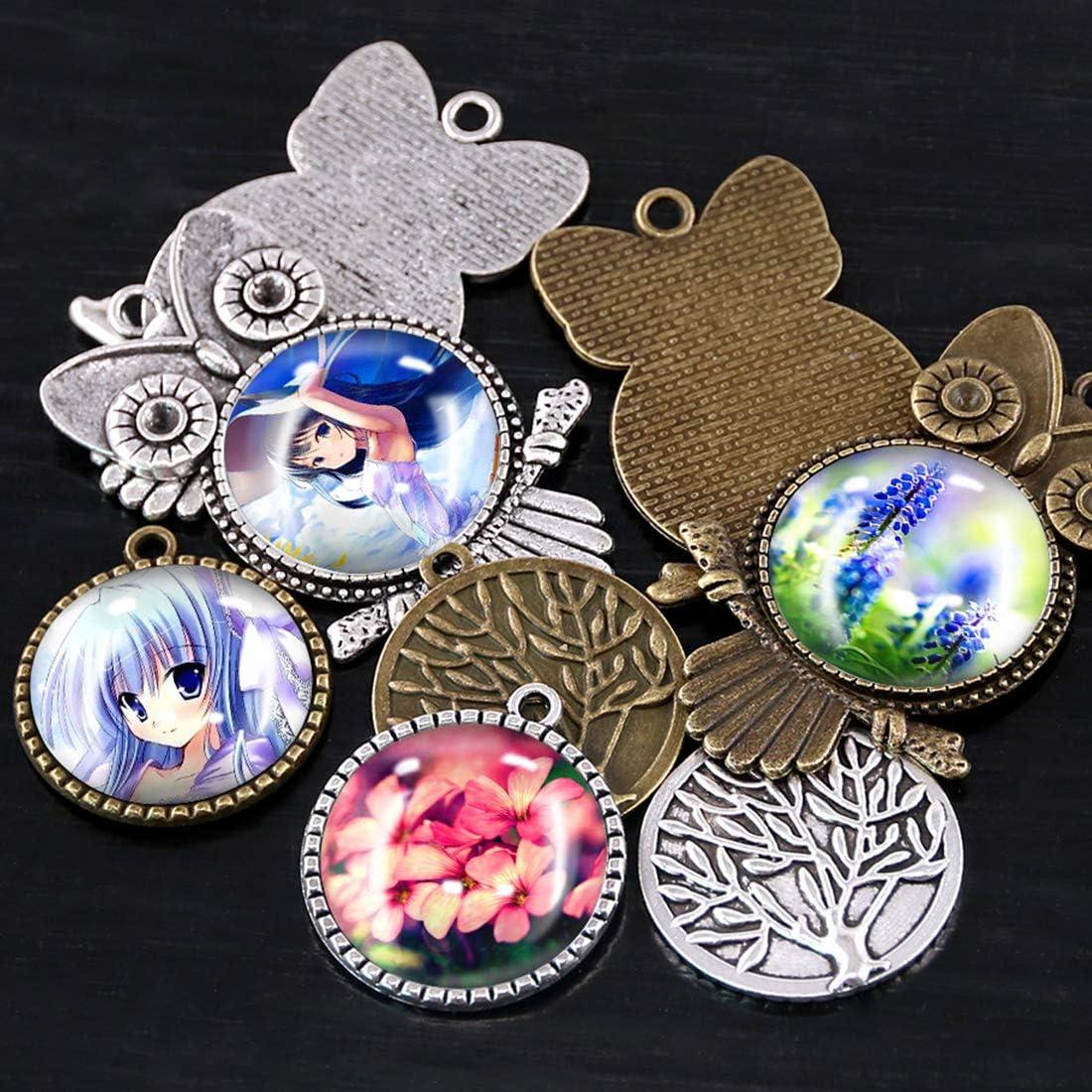 Set 48 Piezas Bandejas Bezel Glarks Antiguo Bronce y Plata