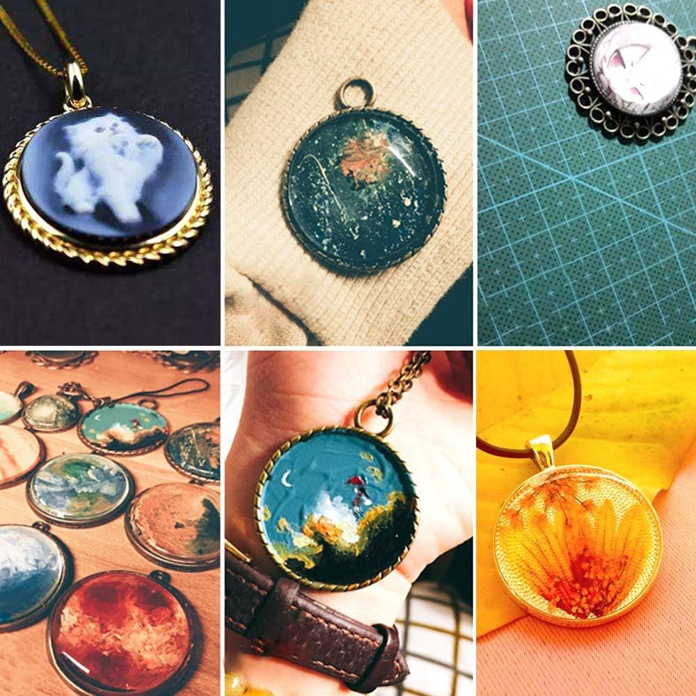 Set 48 Piezas Bandejas Bezel Glarks Antiguo Bronce y Plata