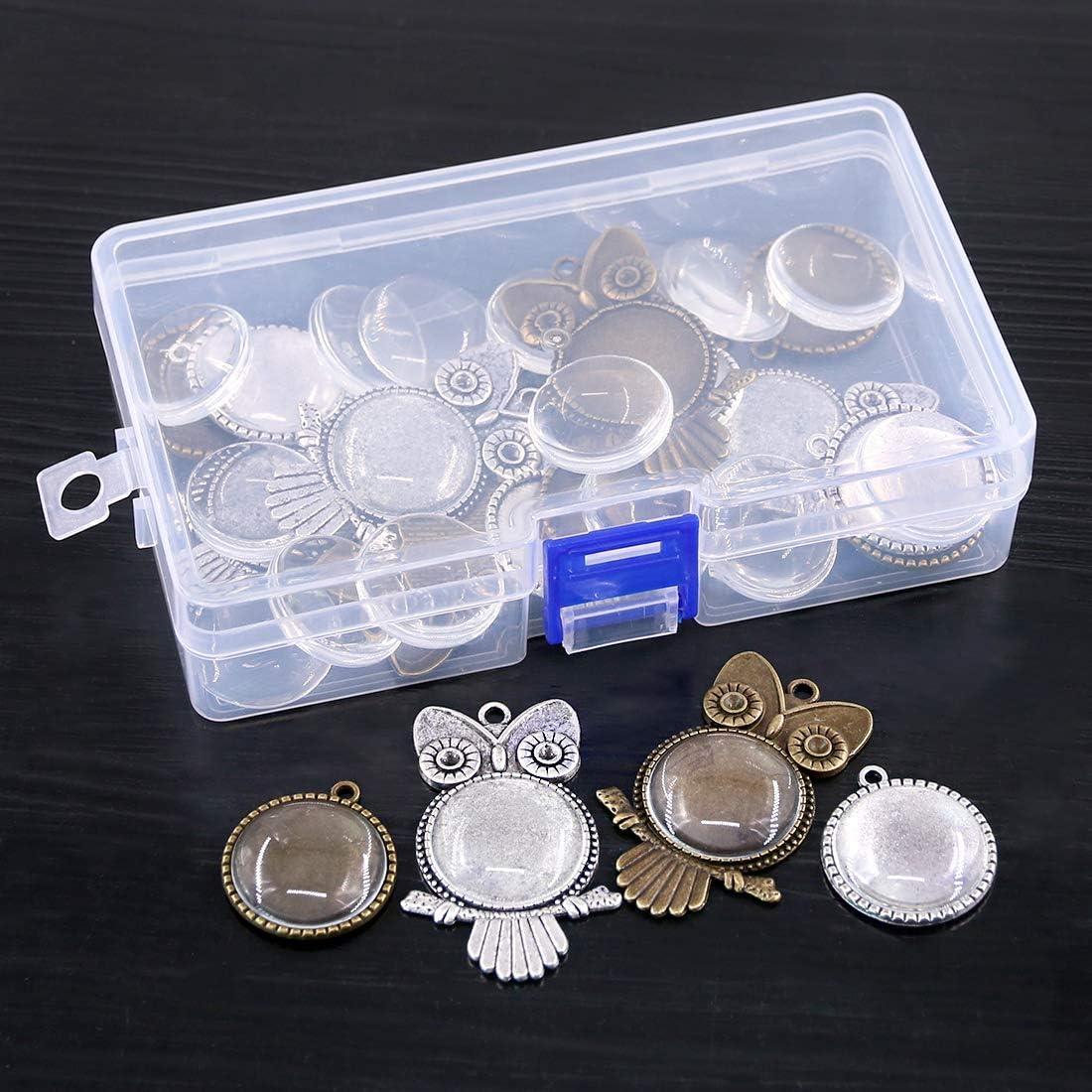 Set 48 Piezas Bandejas Bezel Glarks Antiguo Bronce y Plata