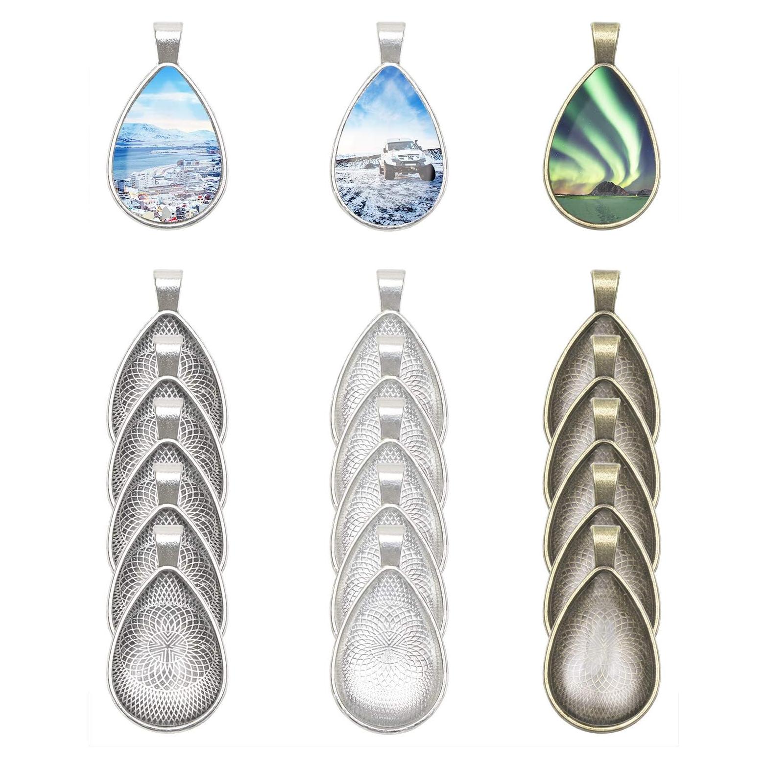 Bandejas de Colgante PENTA ANGEL 15 Pcs 3 Colores para Joyería