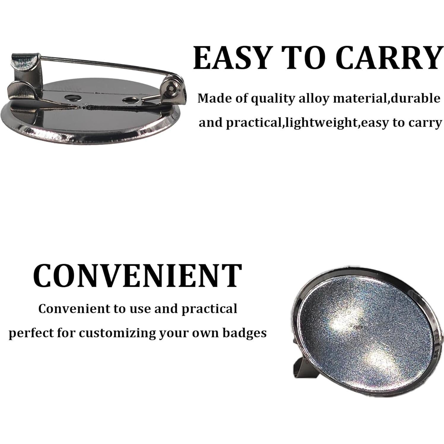 50PCS Bases de Pin de Broche Premium Pson 25mm Plata