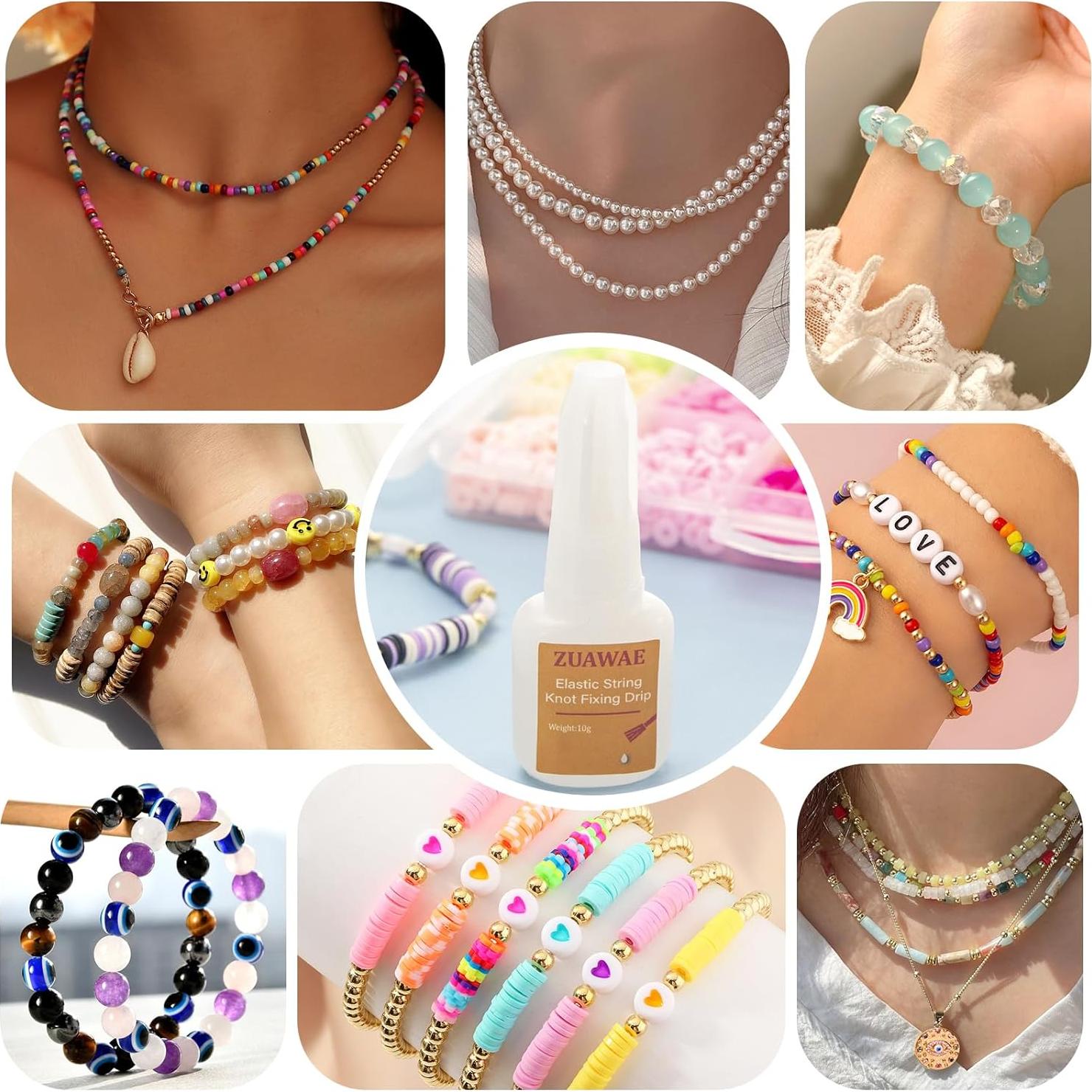 Pegamento para Joyería ZUAWAE 2PC, Adhesivo Claro para Manualidades