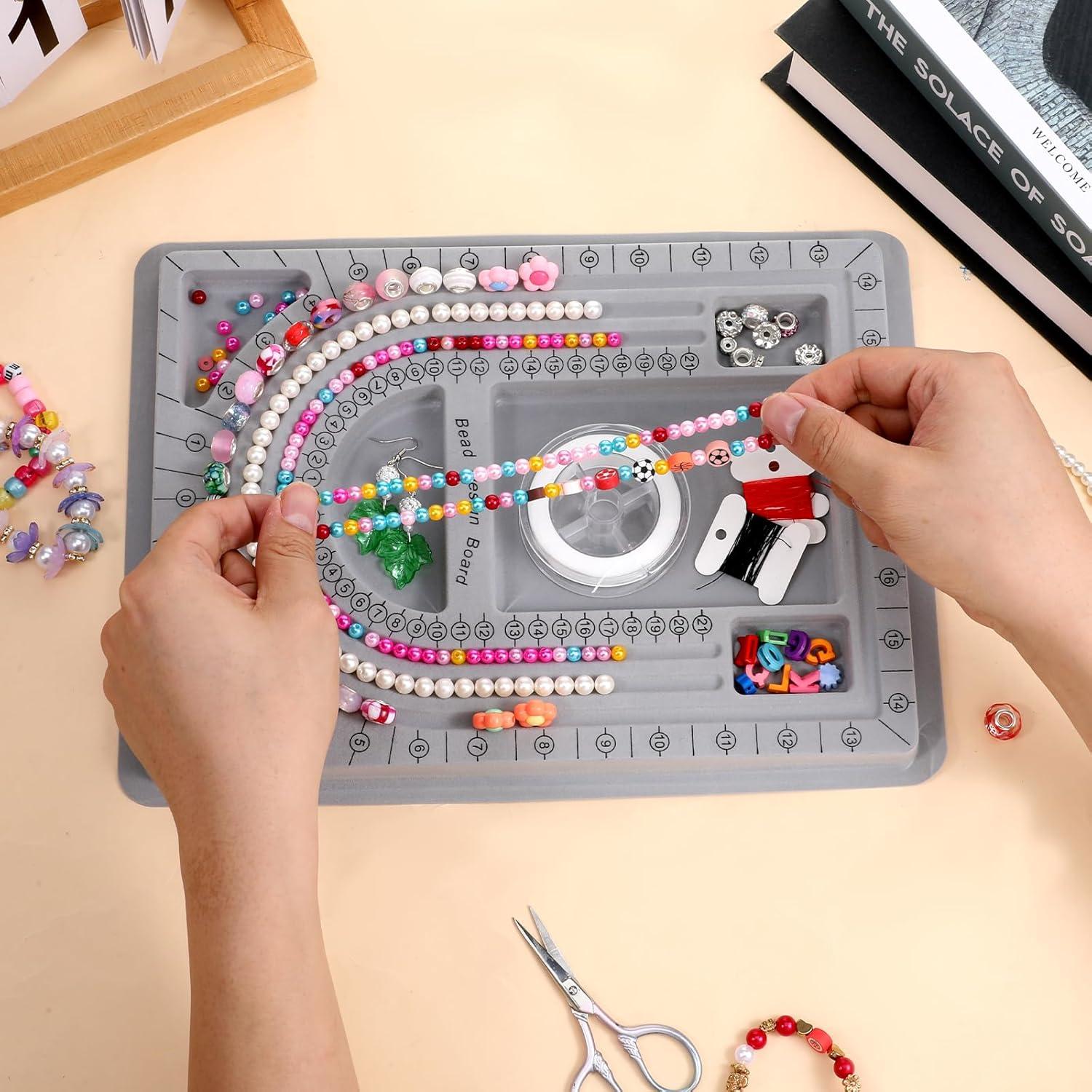 Tablero de Diseño de Pulseras Qulkws 24x32cm Gris DIY