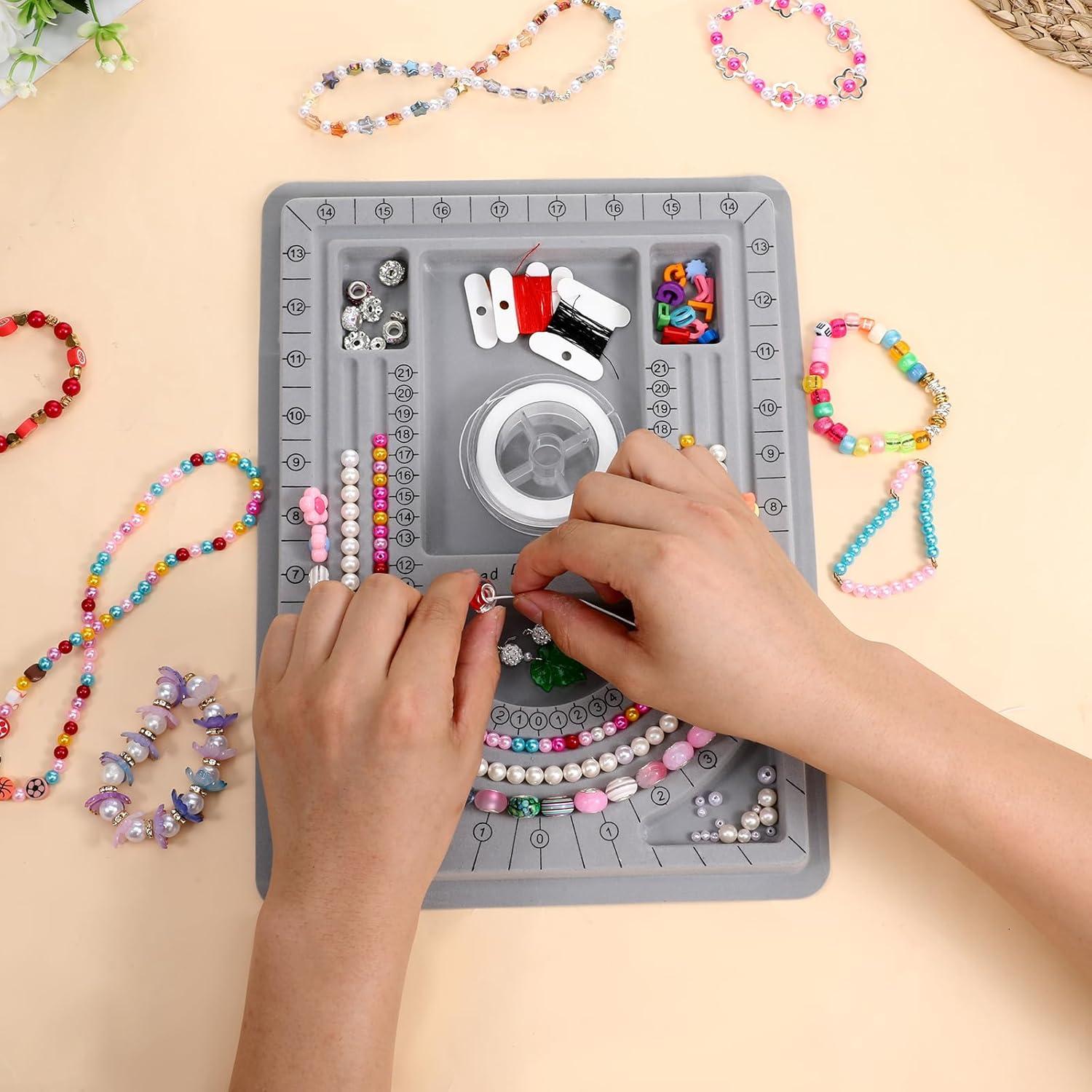 Tablero de Diseño de Pulseras Qulkws 24x32cm Gris DIY