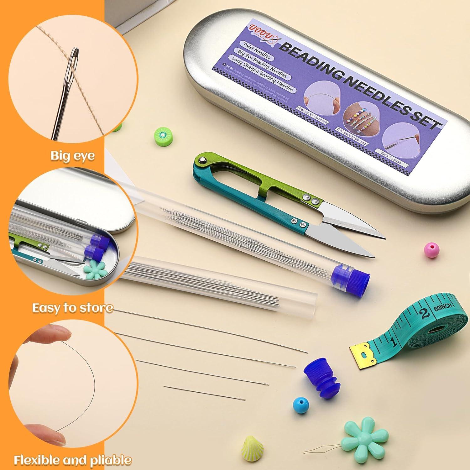 Set de Agujas para Beading UOOU - 102 Piezas, 10 Tamaños