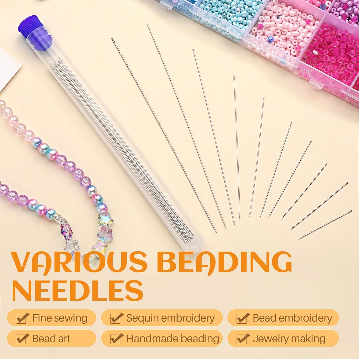Set de Agujas para Beading UOOU - 102 Piezas, 10 Tamaños