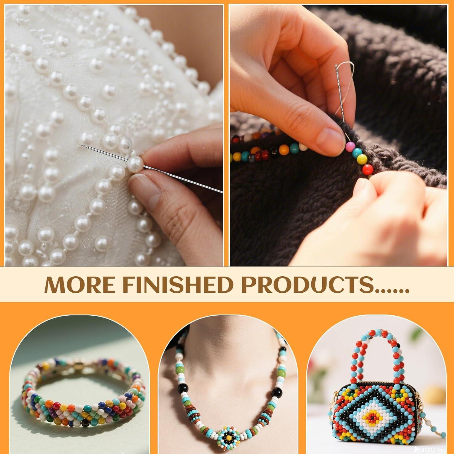 Set de Agujas para Beading UOOU - 102 Piezas, 10 Tamaños