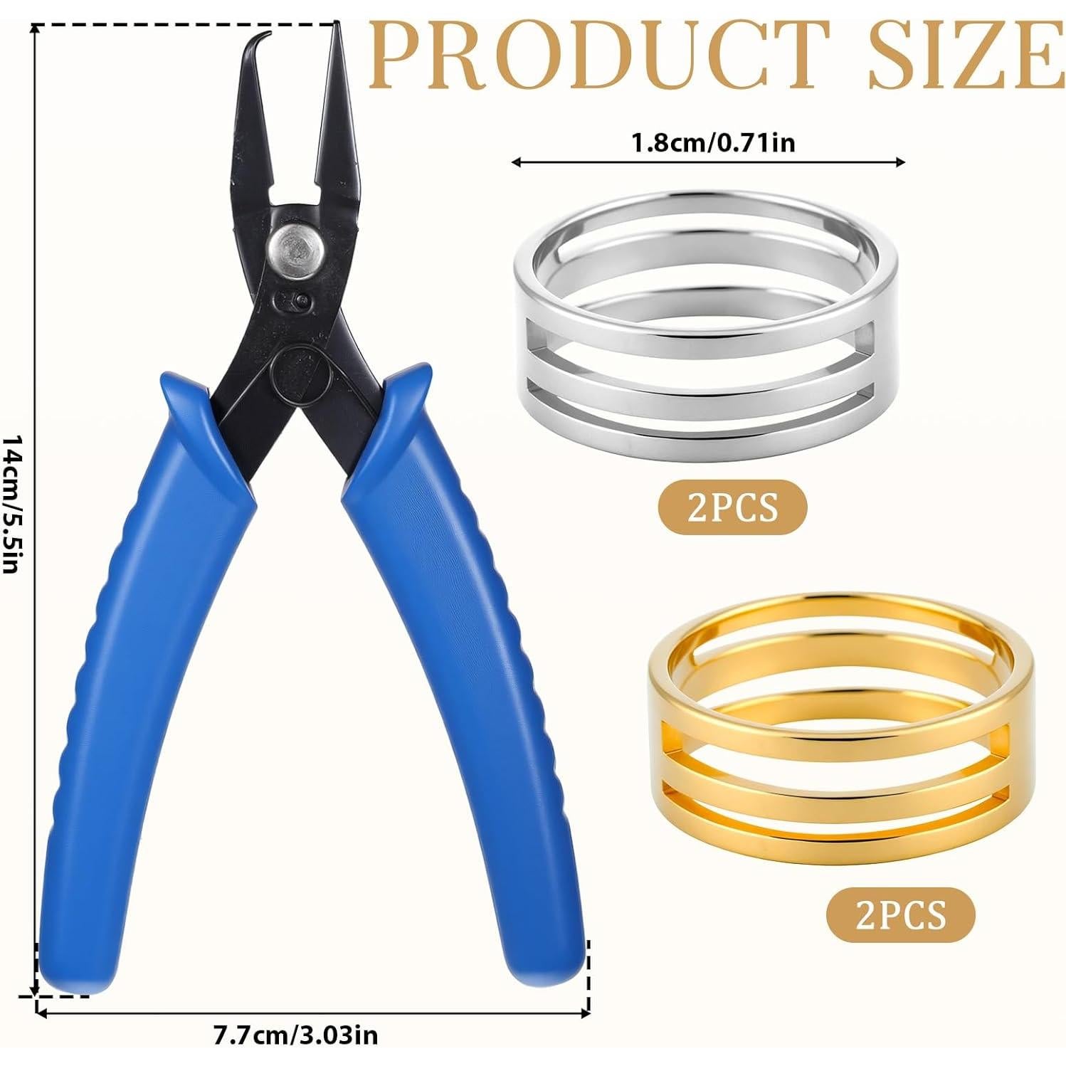 Alicates de Joyería Styquenzer para Abrir Anillos de Salto 14cm