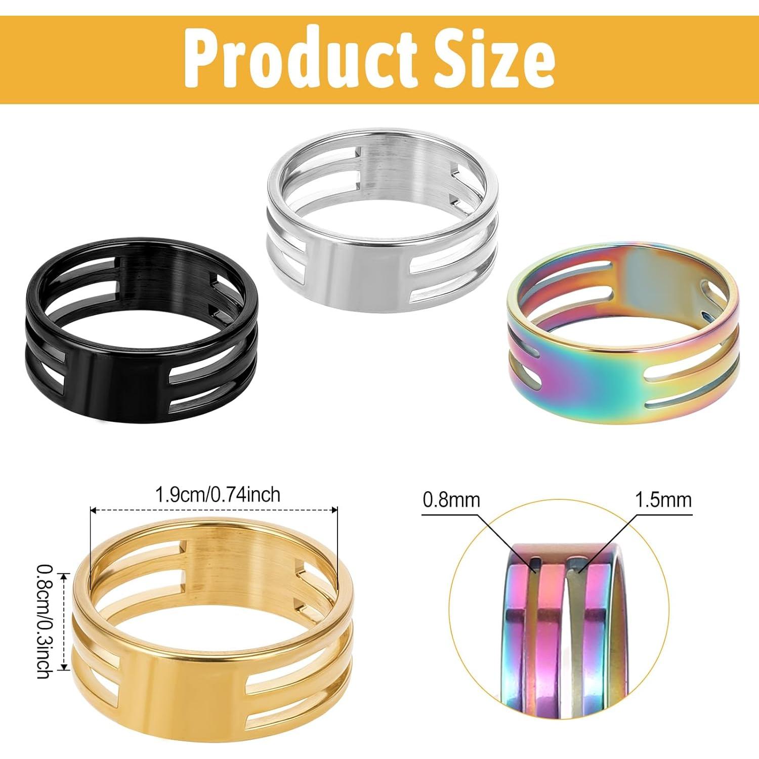 4 Piezas Abridor de Anillos de Salto Tweruna Metal Multicolor