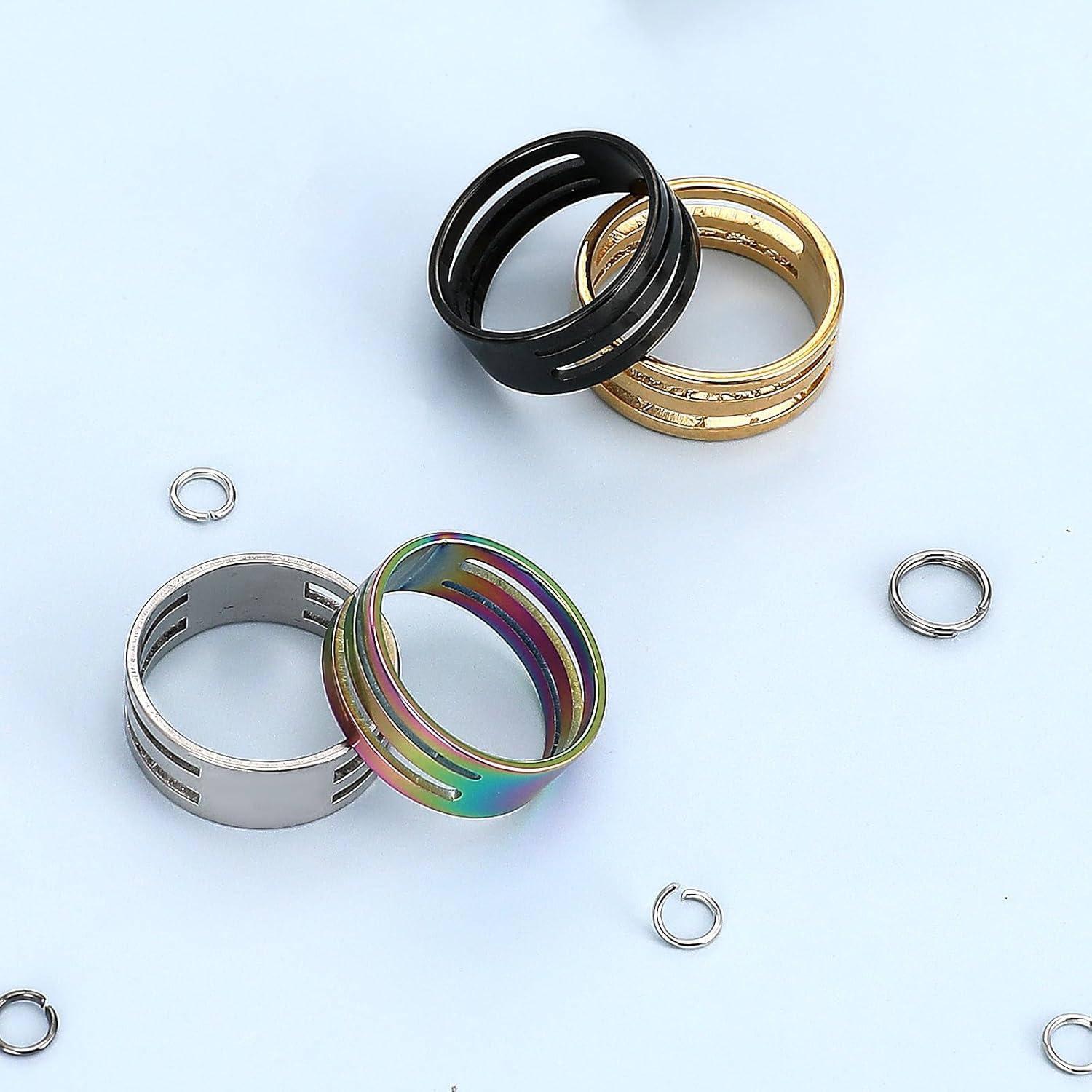 4 Piezas Abridor de Anillos de Salto Tweruna Metal Multicolor