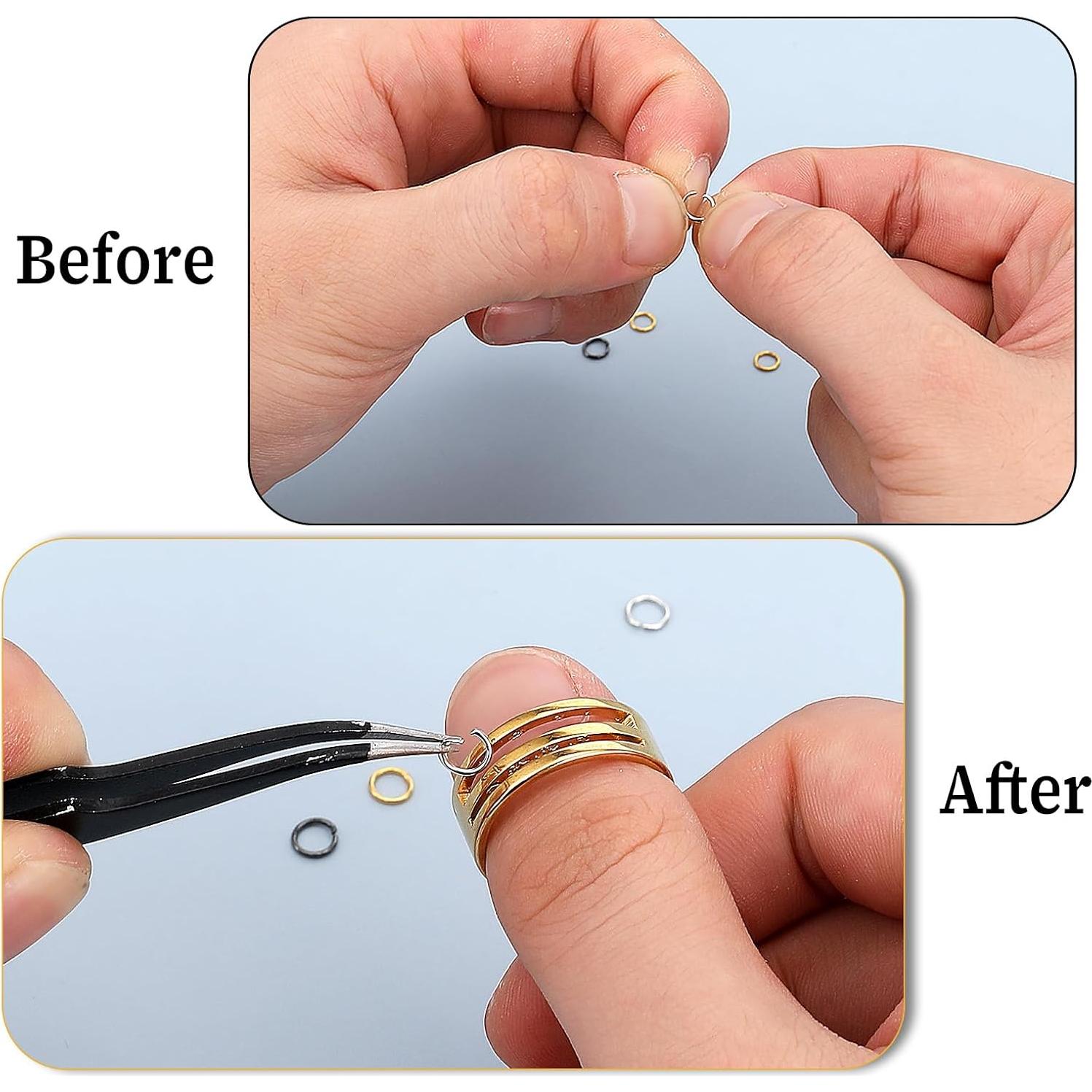 4 Piezas Abridor de Anillos de Salto Tweruna Metal Multicolor