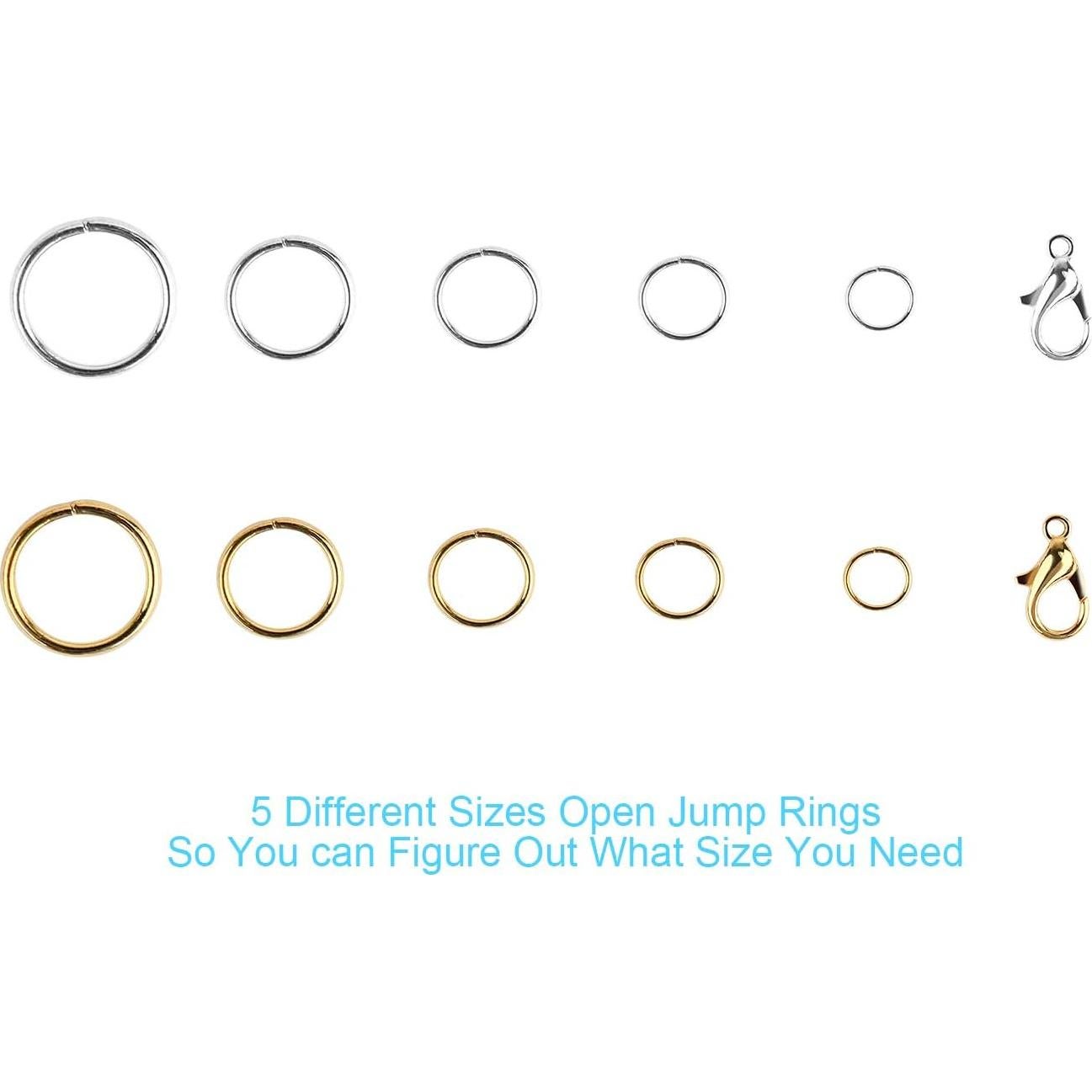 Kit 1200 Piezas Anillas Abiertas y Cierres Langosta Defabee