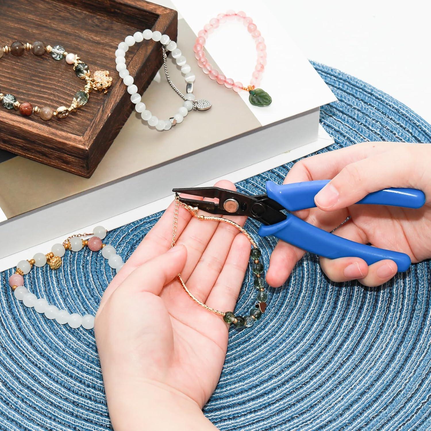 Pinzas de Anillo Abierto Lilaly para Fabricación de Joyas - Azul