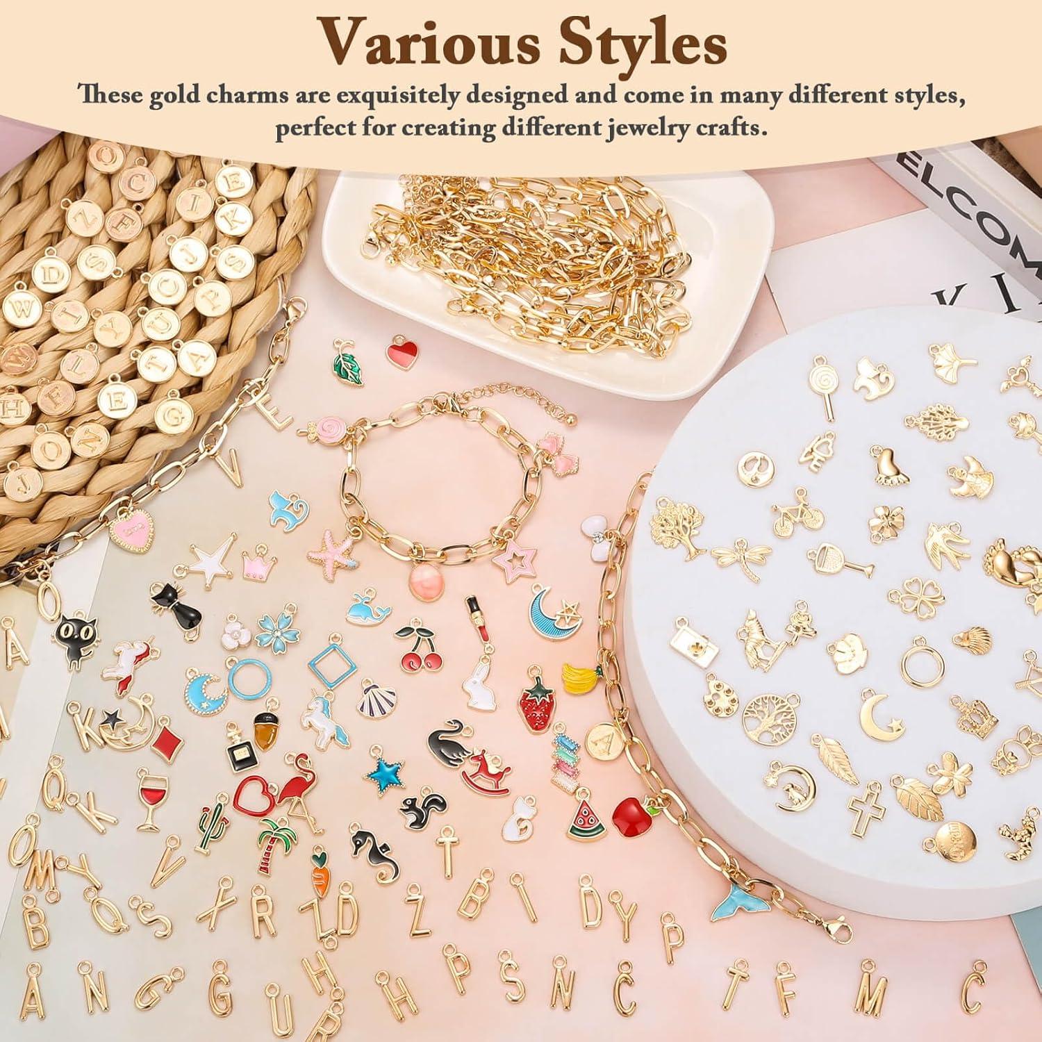 Kit de Fabricación de Pulseras de Encanto Flasoo 416 Piezas