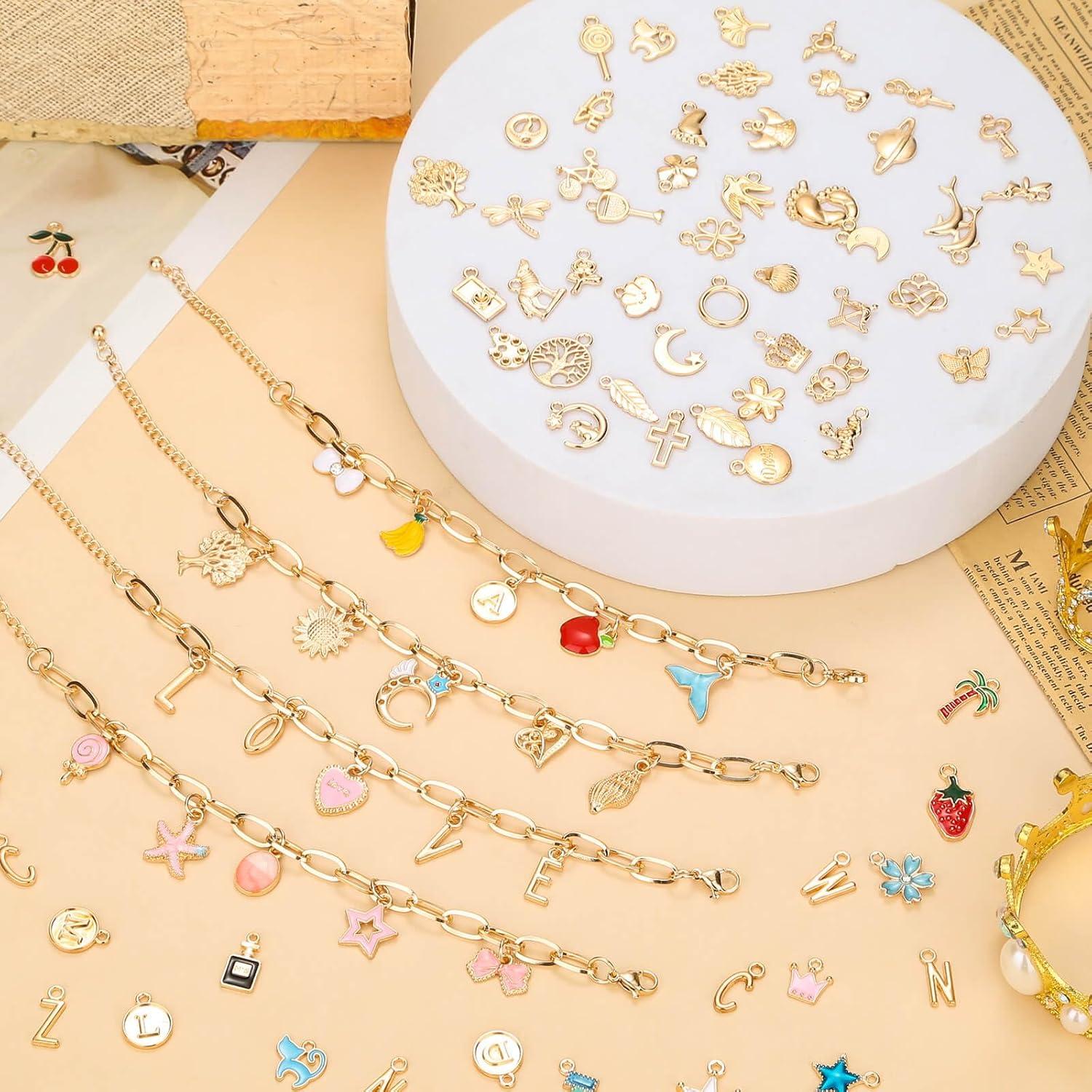 Kit de Fabricación de Pulseras de Encanto Flasoo 416 Piezas