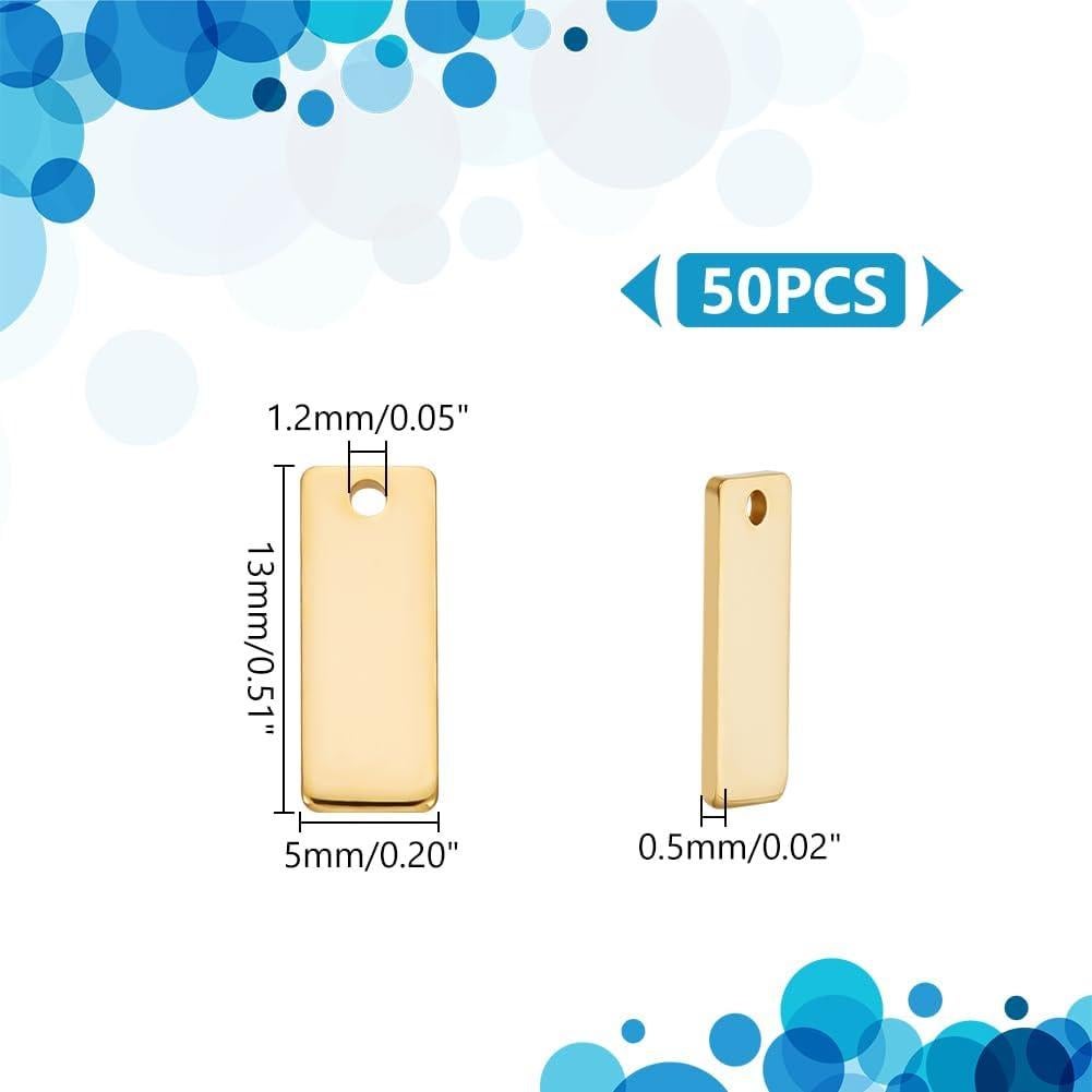 Etiquetas Rectangulares en Blanco UNICRAFTALE 50pcs 13x5mm