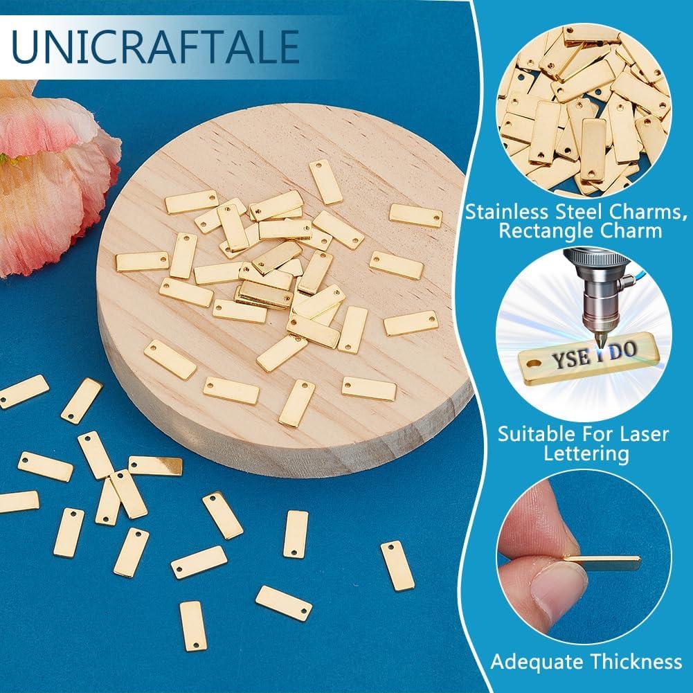 Etiquetas Rectangulares en Blanco UNICRAFTALE 50pcs 13x5mm