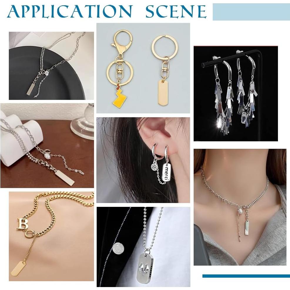 Etiquetas Rectangulares en Blanco UNICRAFTALE 50pcs 13x5mm