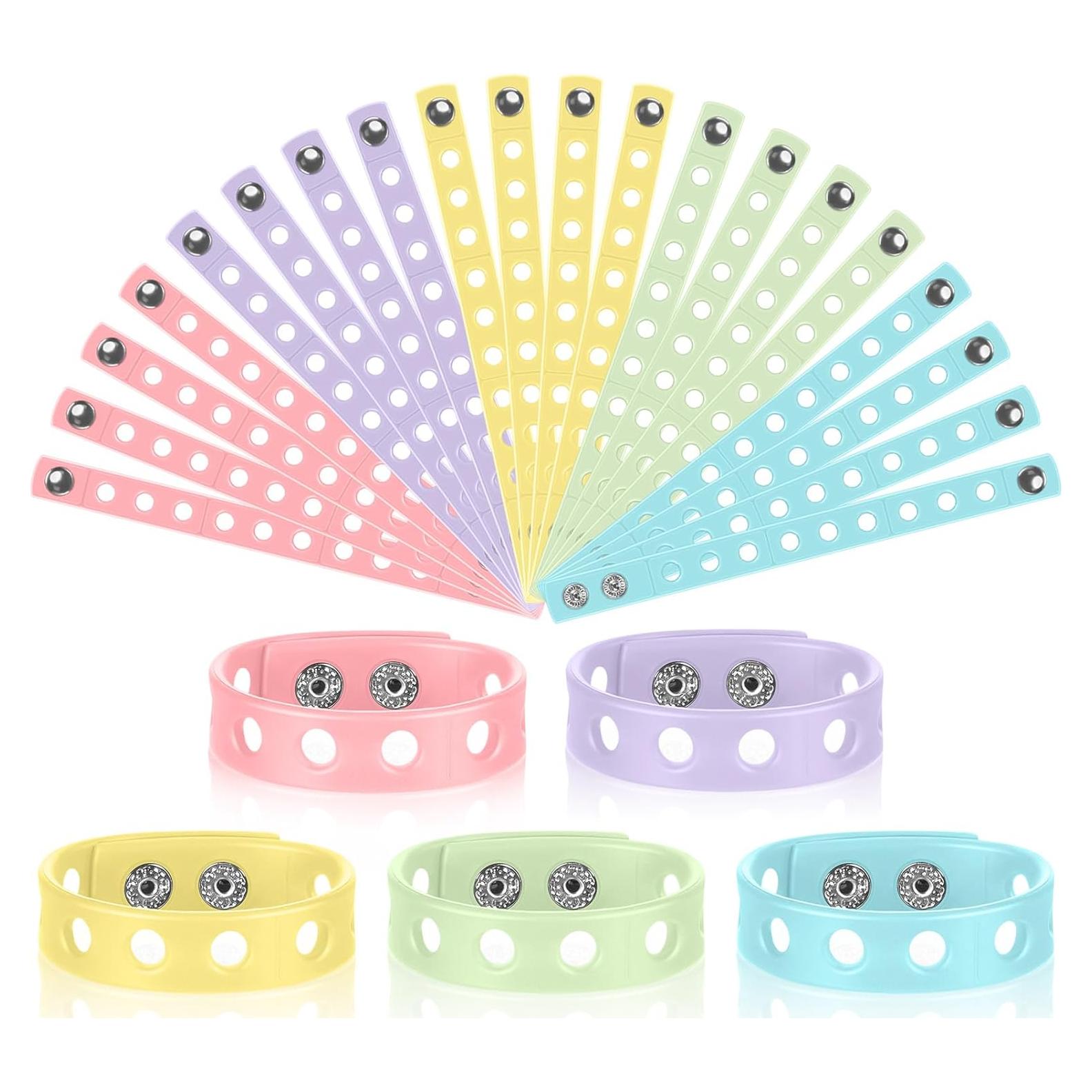 Pulseras de Silicona Aoriher para Niños - 20 Piezas Ajustables