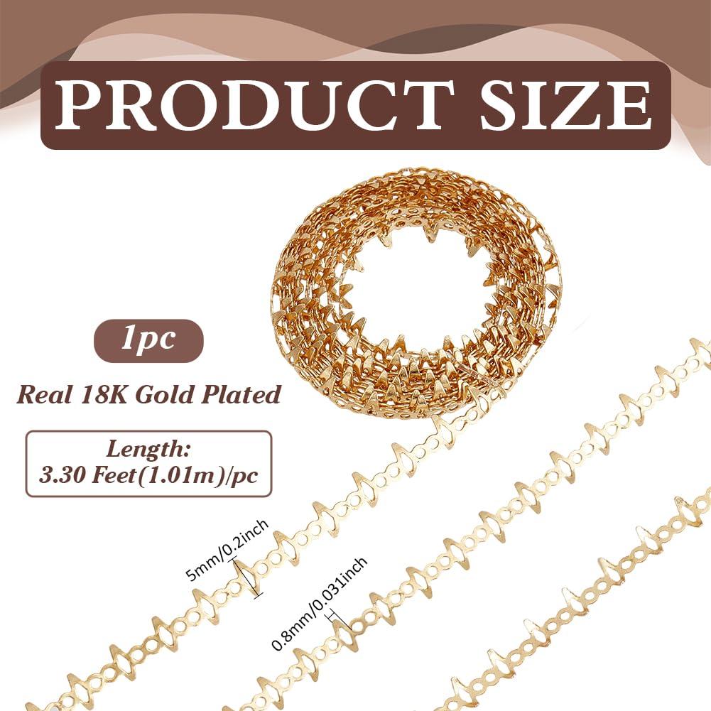 Alambre de Galería Baño de Oro 18K PH PandaHall 3.2 Yardas