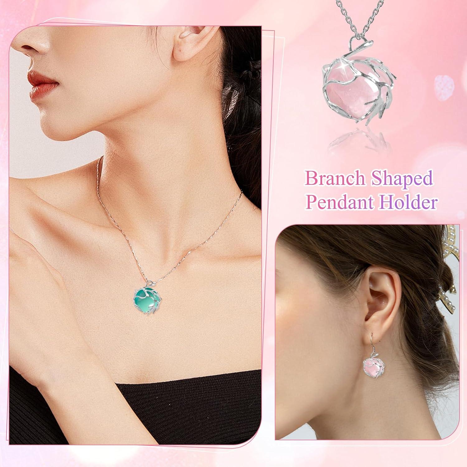 20 Colgantes de Rama en Latón Plateado y Dorado para Joyería DIY