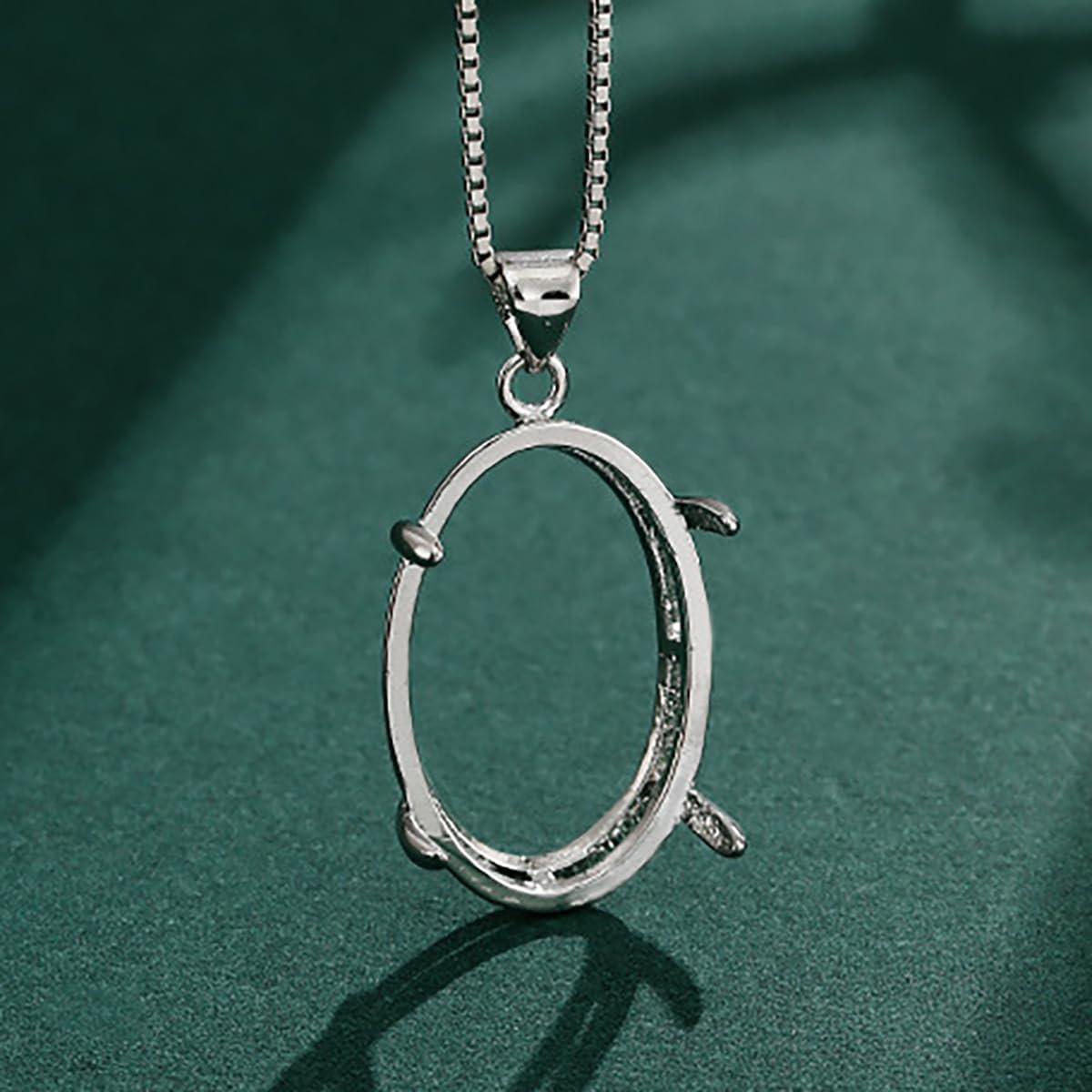 Base de Colgante Charm Sorcozn en Plata 925 Ovalada 20x30mm