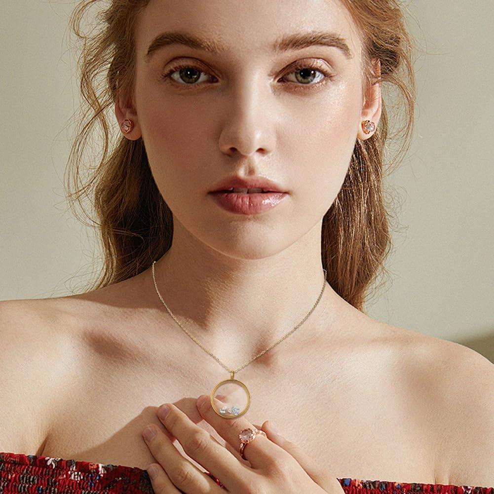 Beebeecraft 2 Encantos Locket Flotante Oro 18K 36x29mm