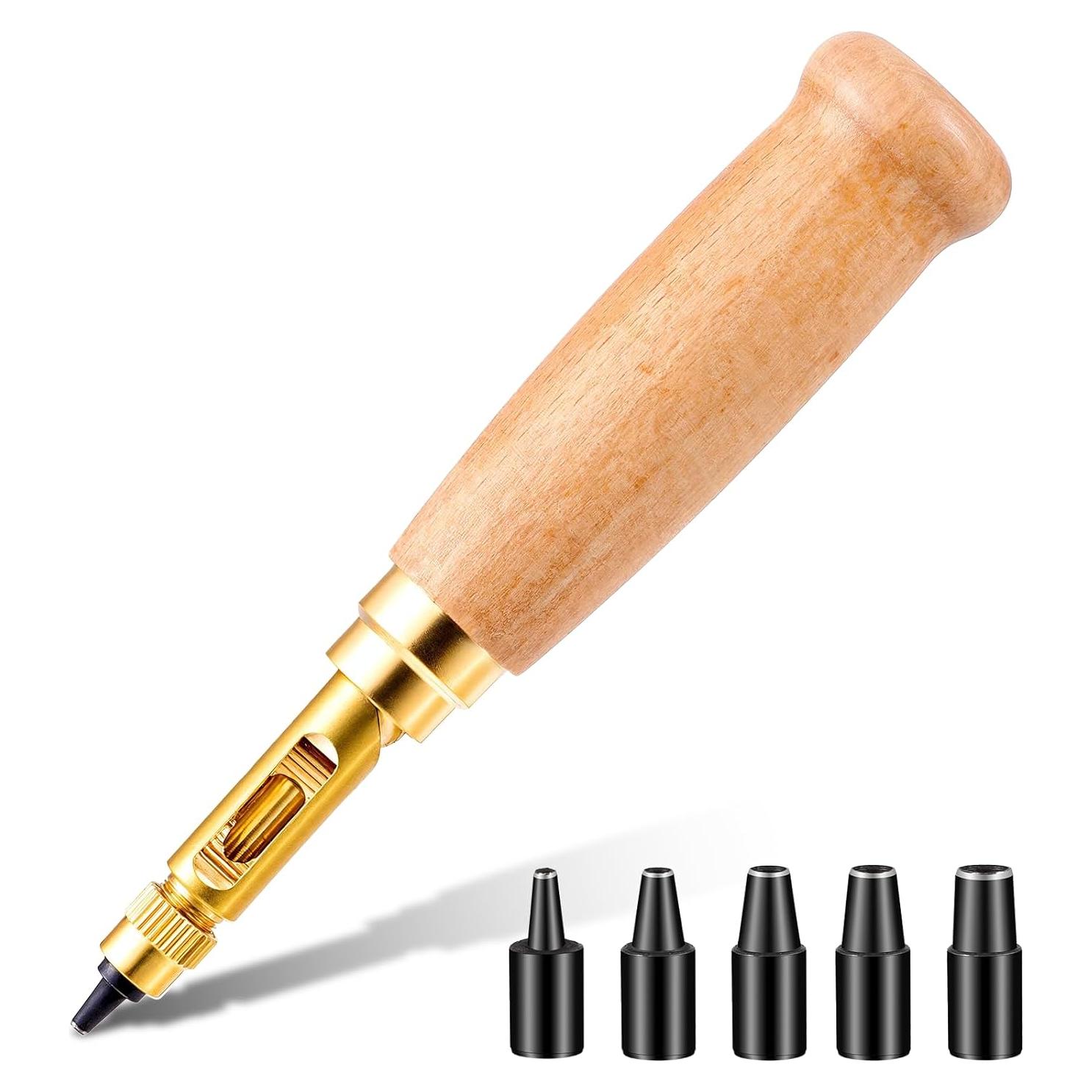 Perforadora de Agujeros de Cuero Xyembu con 6 Puntas Ajustables