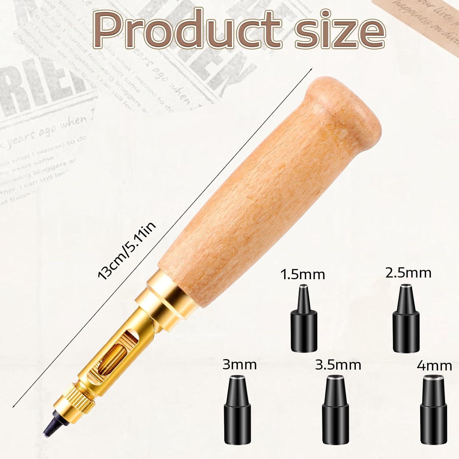 Perforadora de Agujeros de Cuero Xyembu con 6 Puntas Ajustables