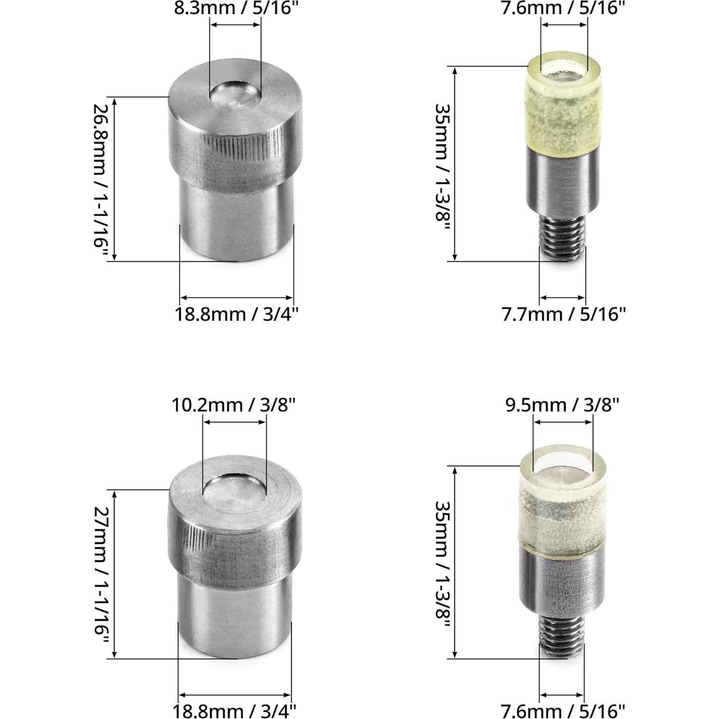 Máquina de Prensa Manual QWORK 8mm y 10mm Acero Duradero