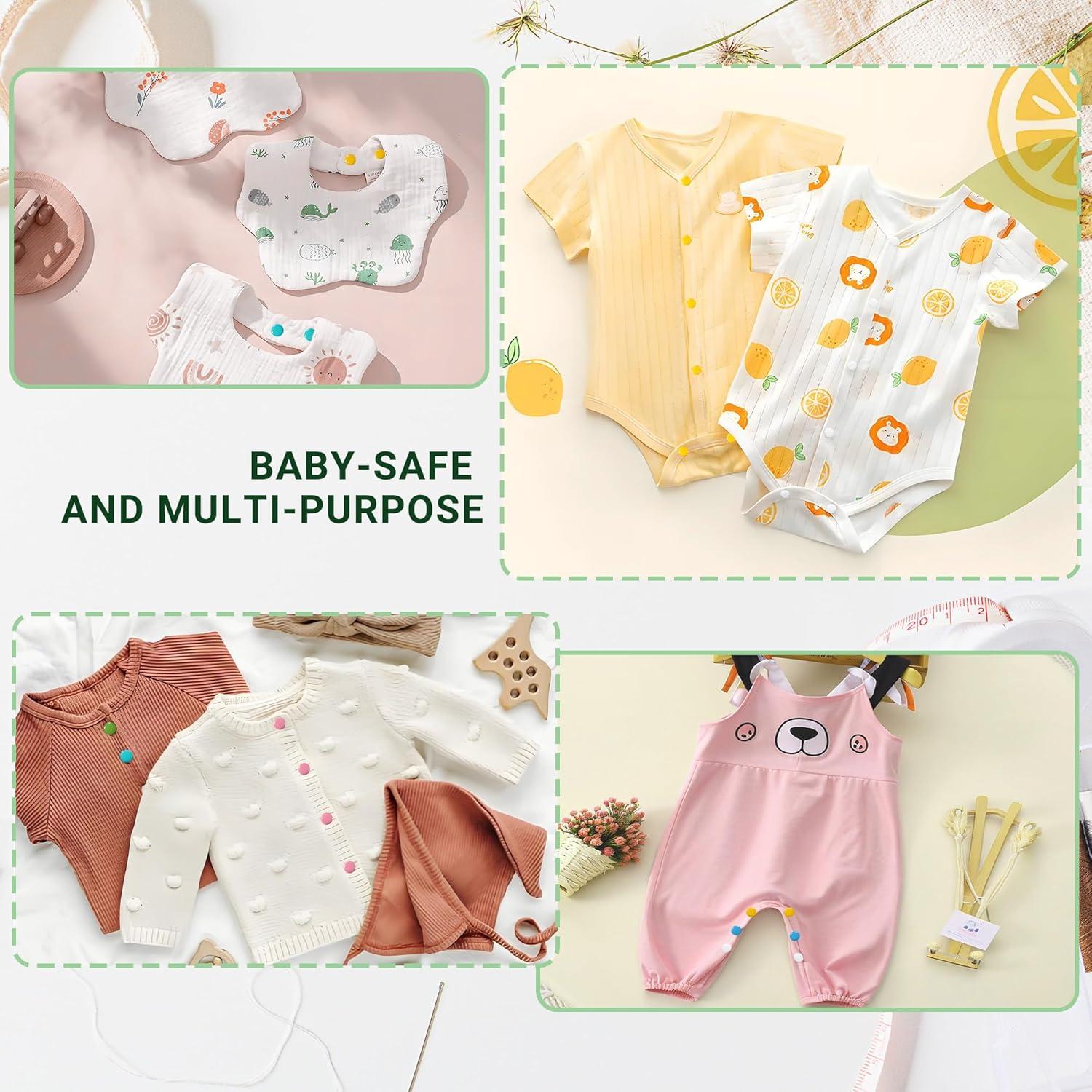 Broches de Metal PIGORY 803 Piezas para Tela 9.5mm DIY